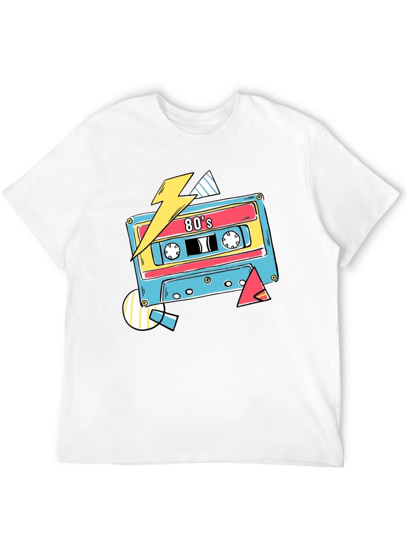 Black Retro 80's Cassette Tape Graphic T-Shirt view 12