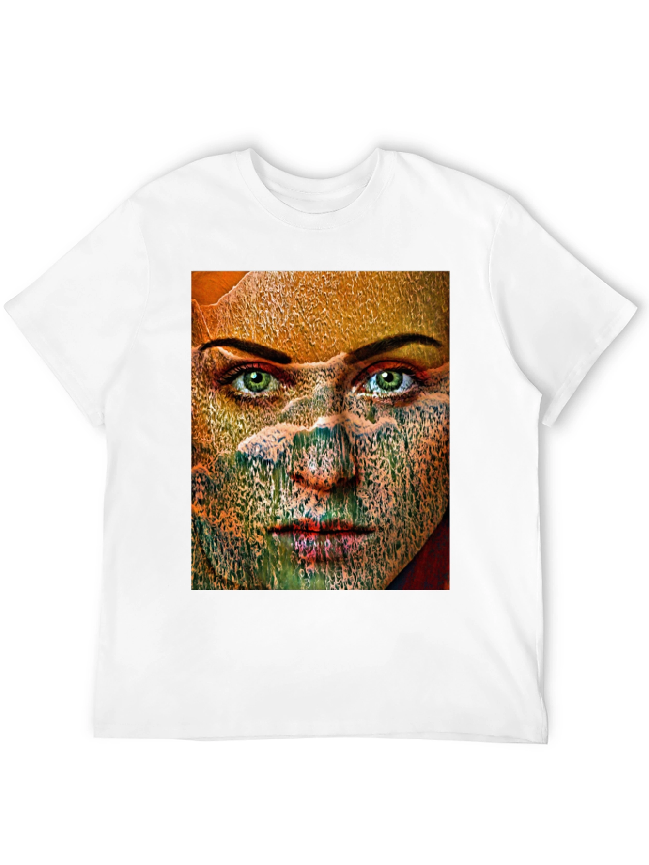 Black Abstract Woman Graphic Print Black T-Shirt view 12