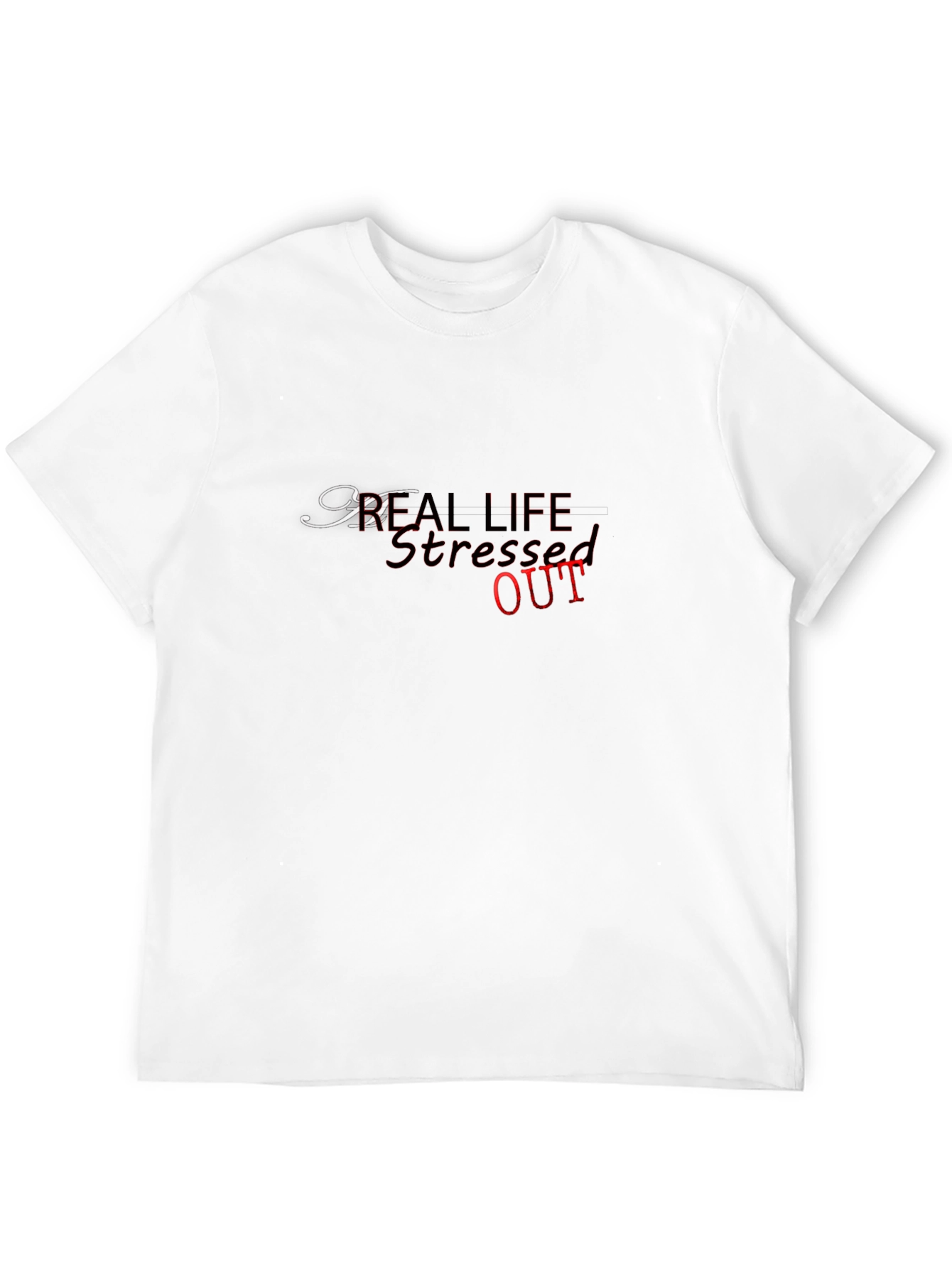 Black Stressed Out T-Shirt: Comfort & Style view 12