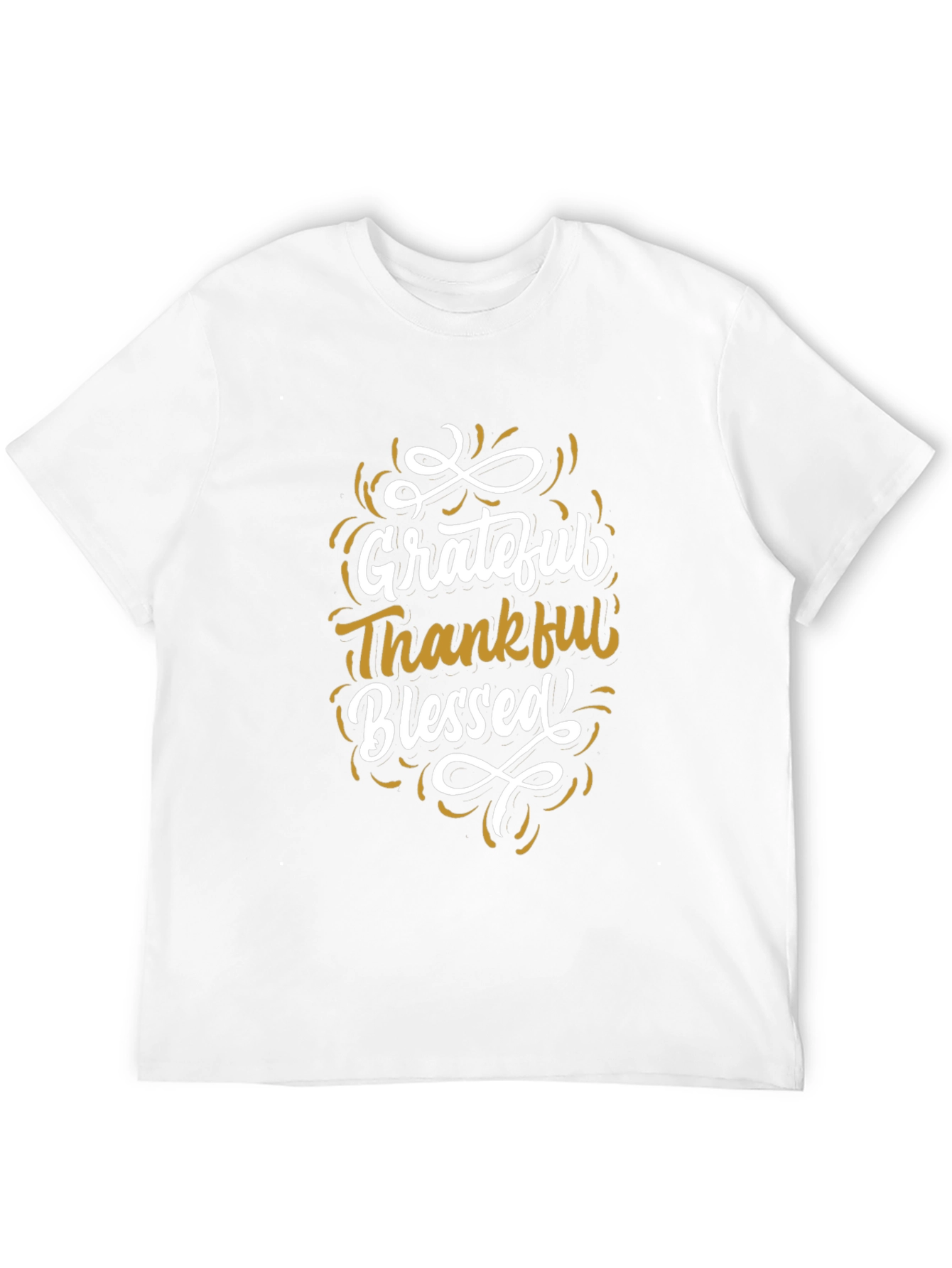 Black Grateful, Thankful, Blessed Black T-Shirt view 12