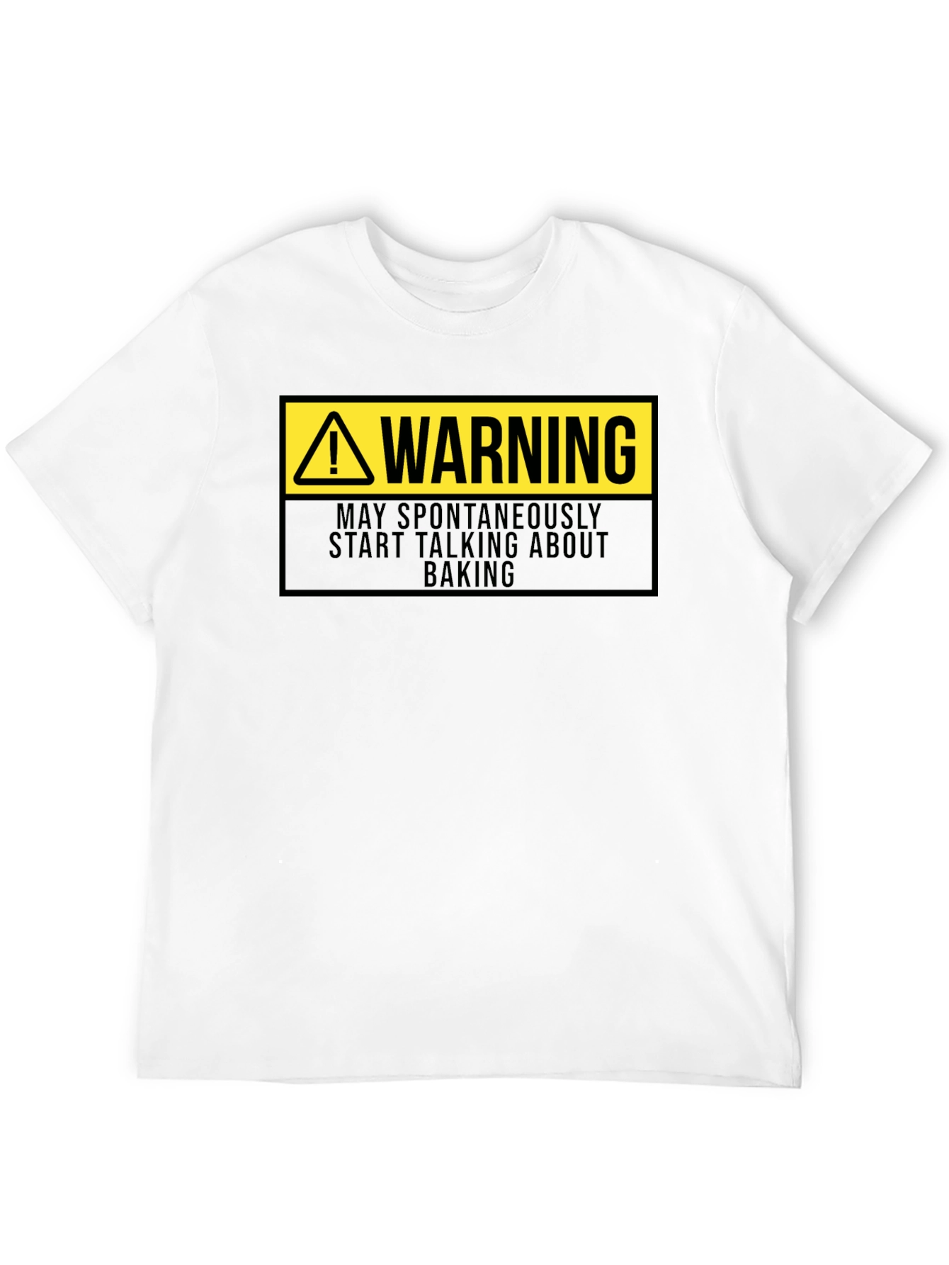 Black Warning: May Spontaneously Talk Baking Black T-Shirt view 12