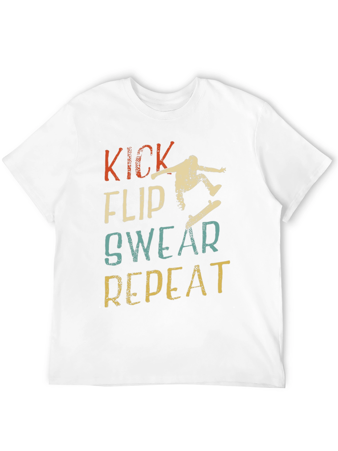 Black Kick Flip Swear Repeat Graphic T-Shirt view 12