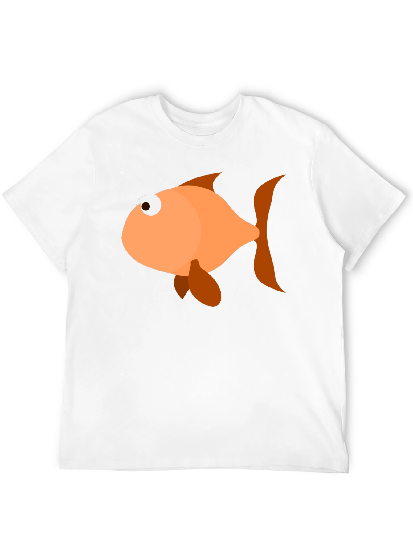 Black Funny Fish Graphic T-Shirt - Black Cotton Blend view 12