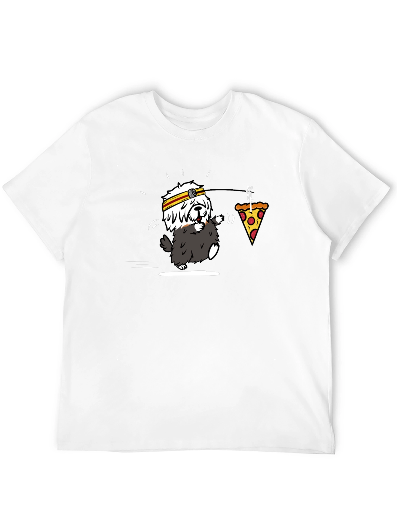Black Funny Pizza Dog T-Shirt view 12