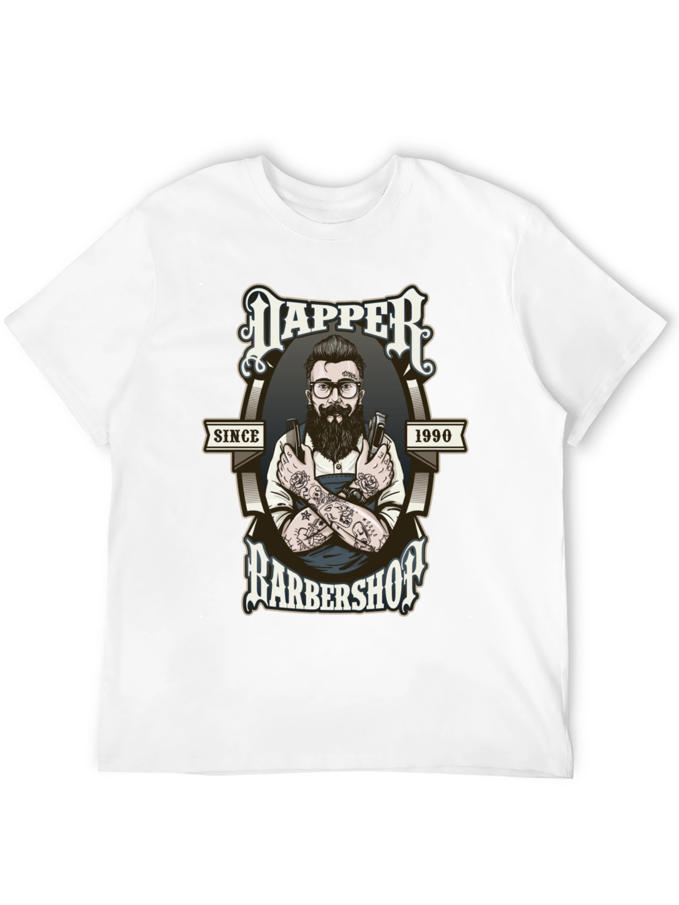 Dapper Barbershop Graphic Tee - Black - 12