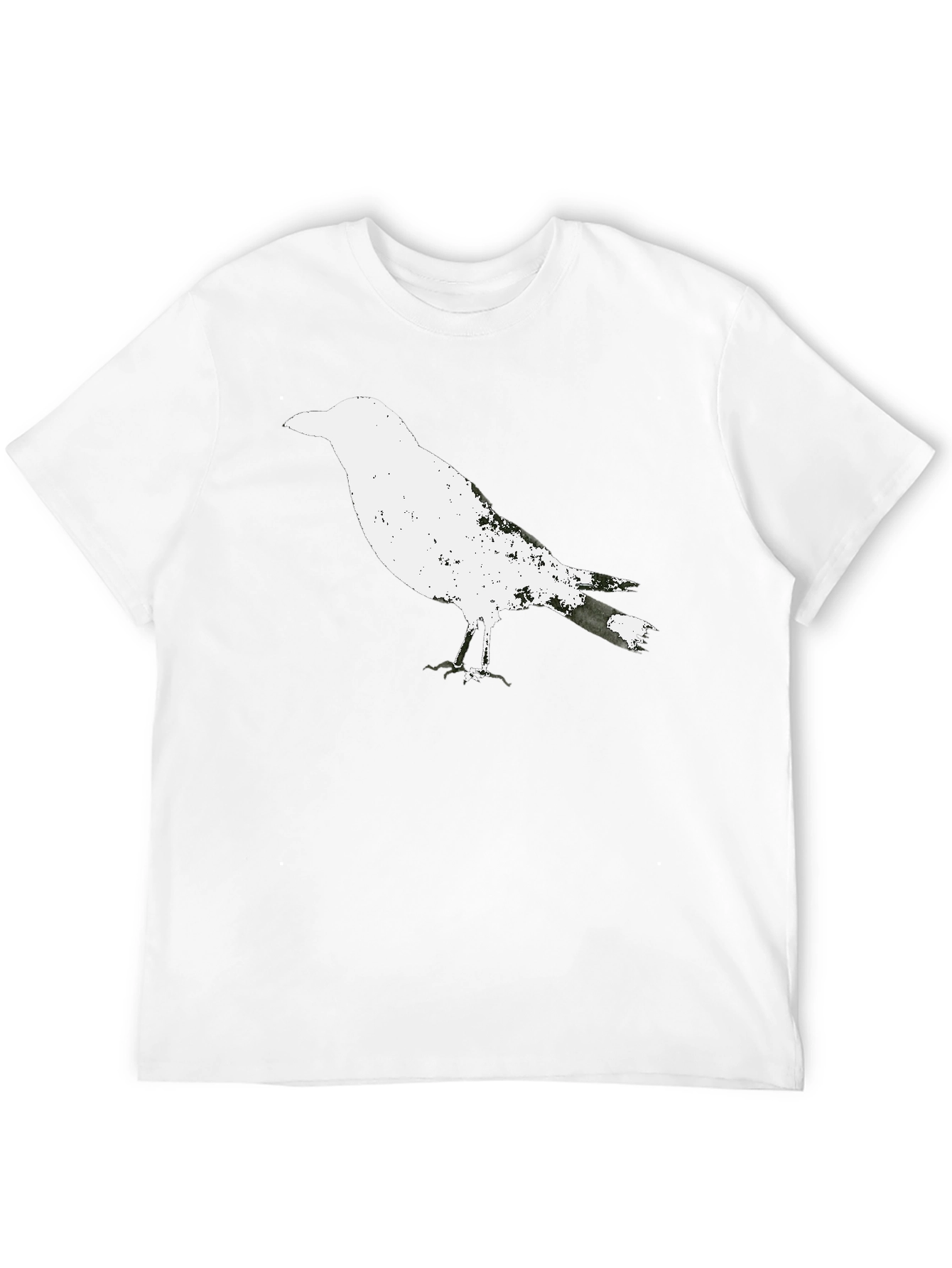 Black Raven Graphic Tee - Black Cotton T-Shirt view 12