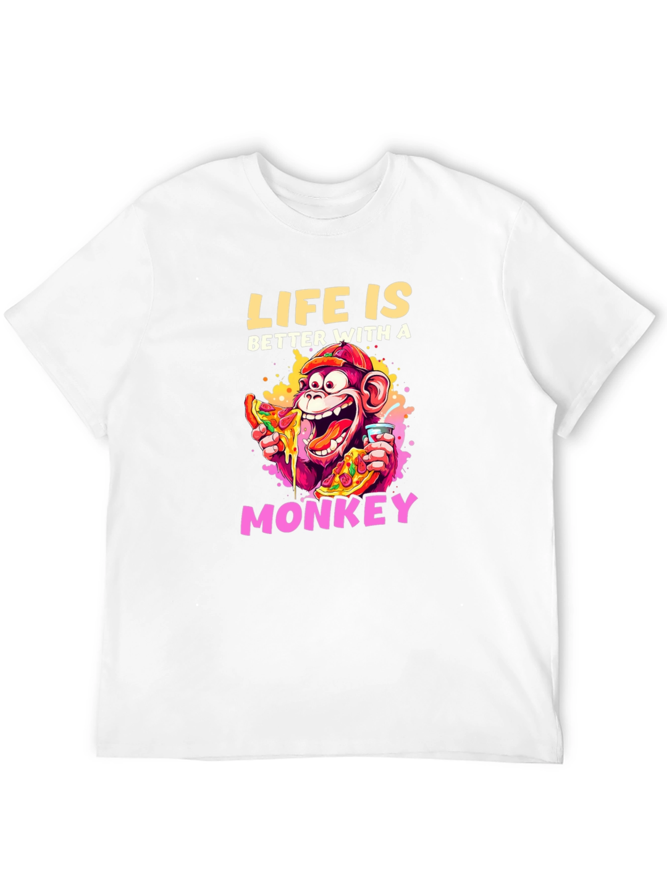 Black Life is Better with a Monkey Graphic Tee view 12