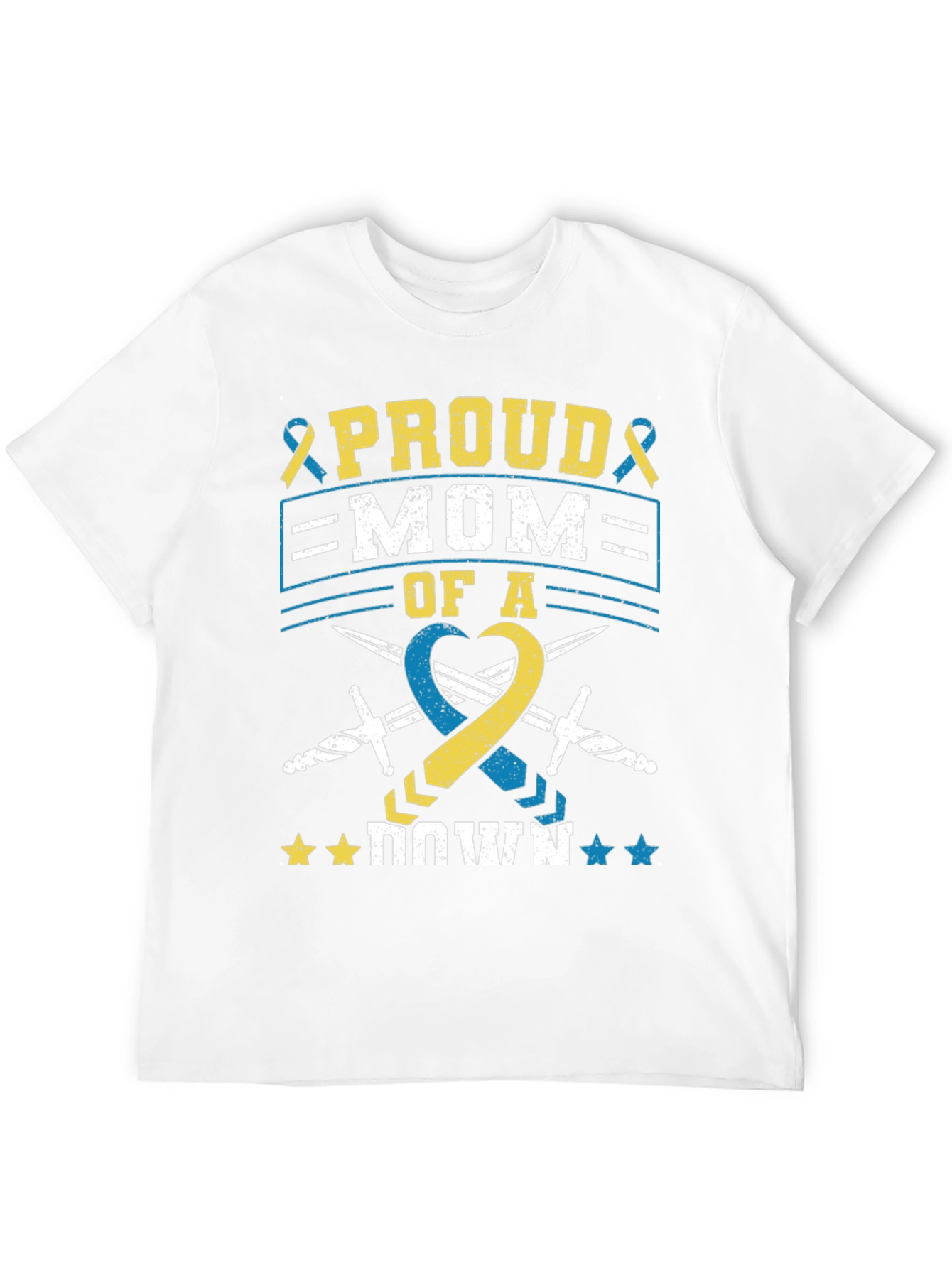 Black Proud Mom of a Down Syndrome Awareness T-Shirt view 12