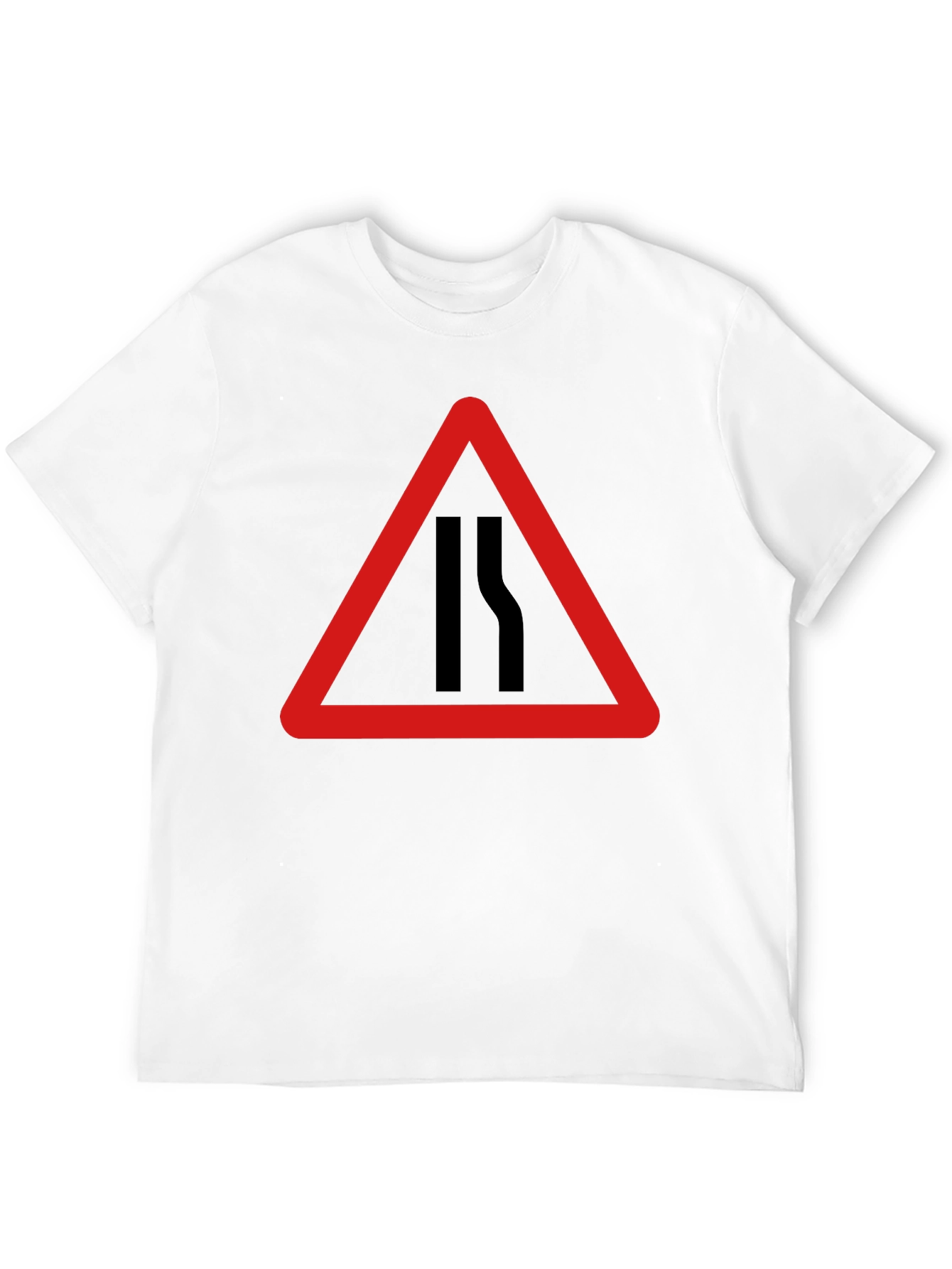 Black Road Narrows T-Shirt - Warning Sign Graphic Tee view 12