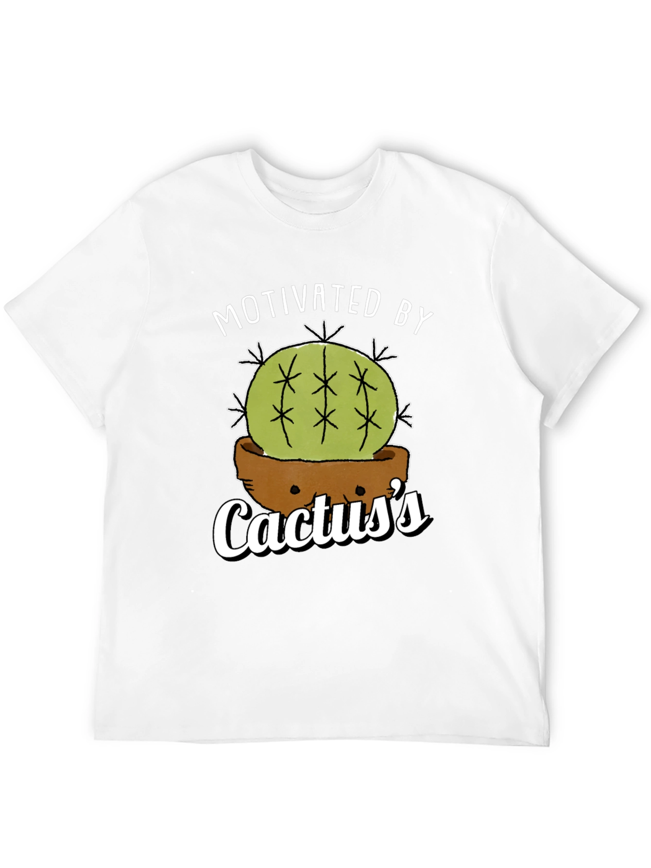 Black Motivated By Cactus's T-Shirt - Funny Plant Lover Tee view 12