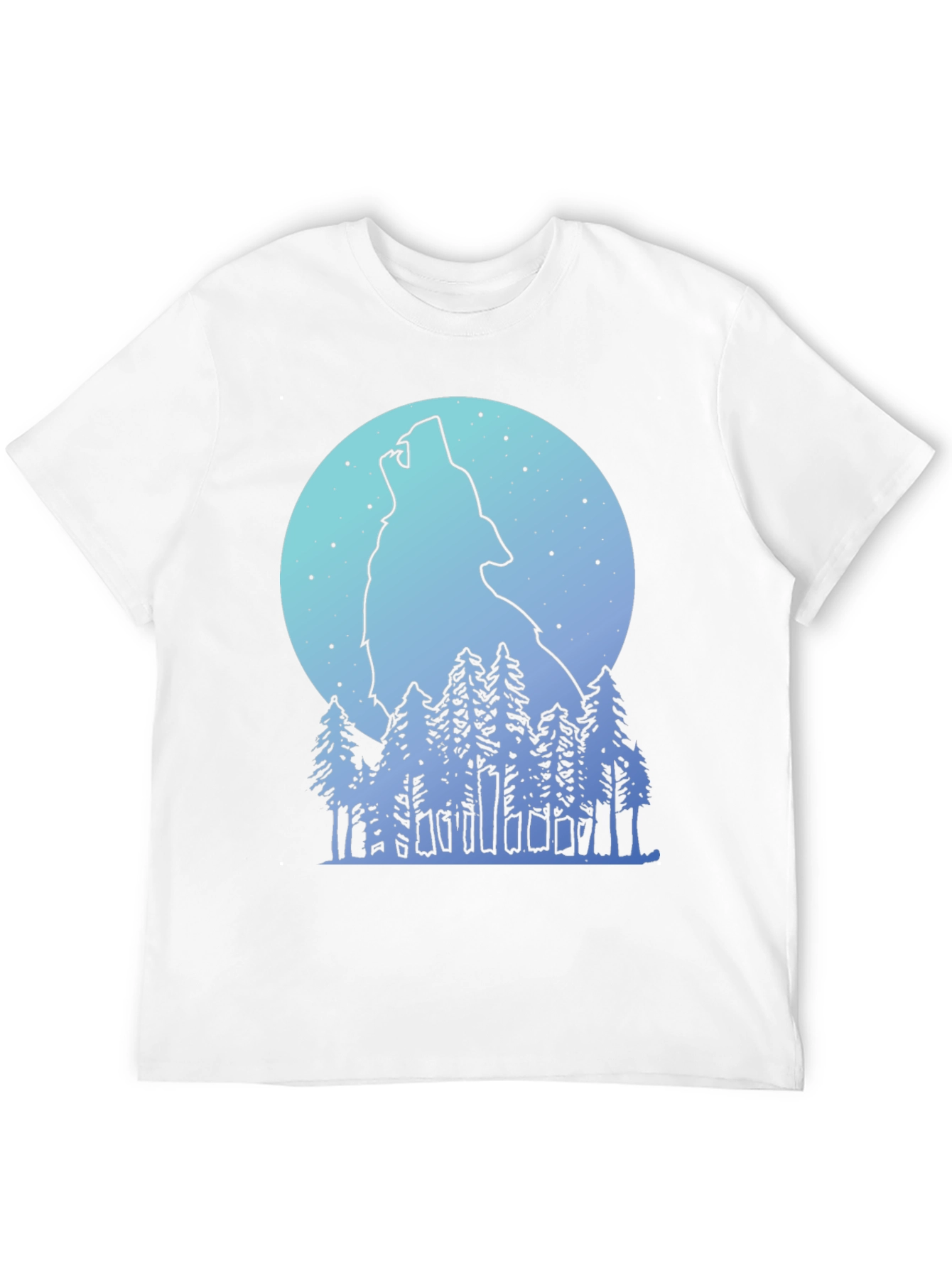 Black Wolf Howl Moon Graphic Tee view 12