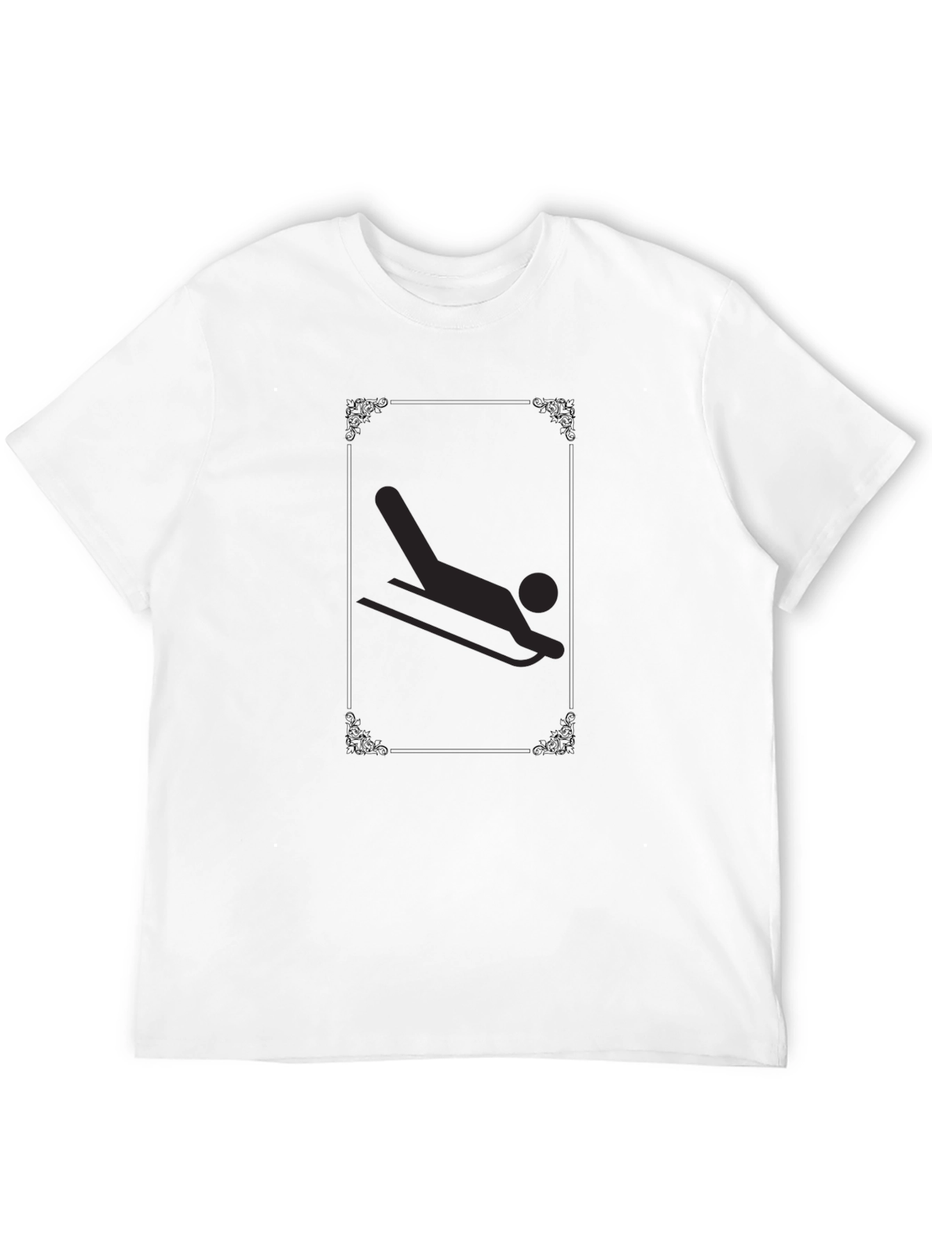 Black Luge Sport Graphic T-Shirt - Black Casual Tee view 12