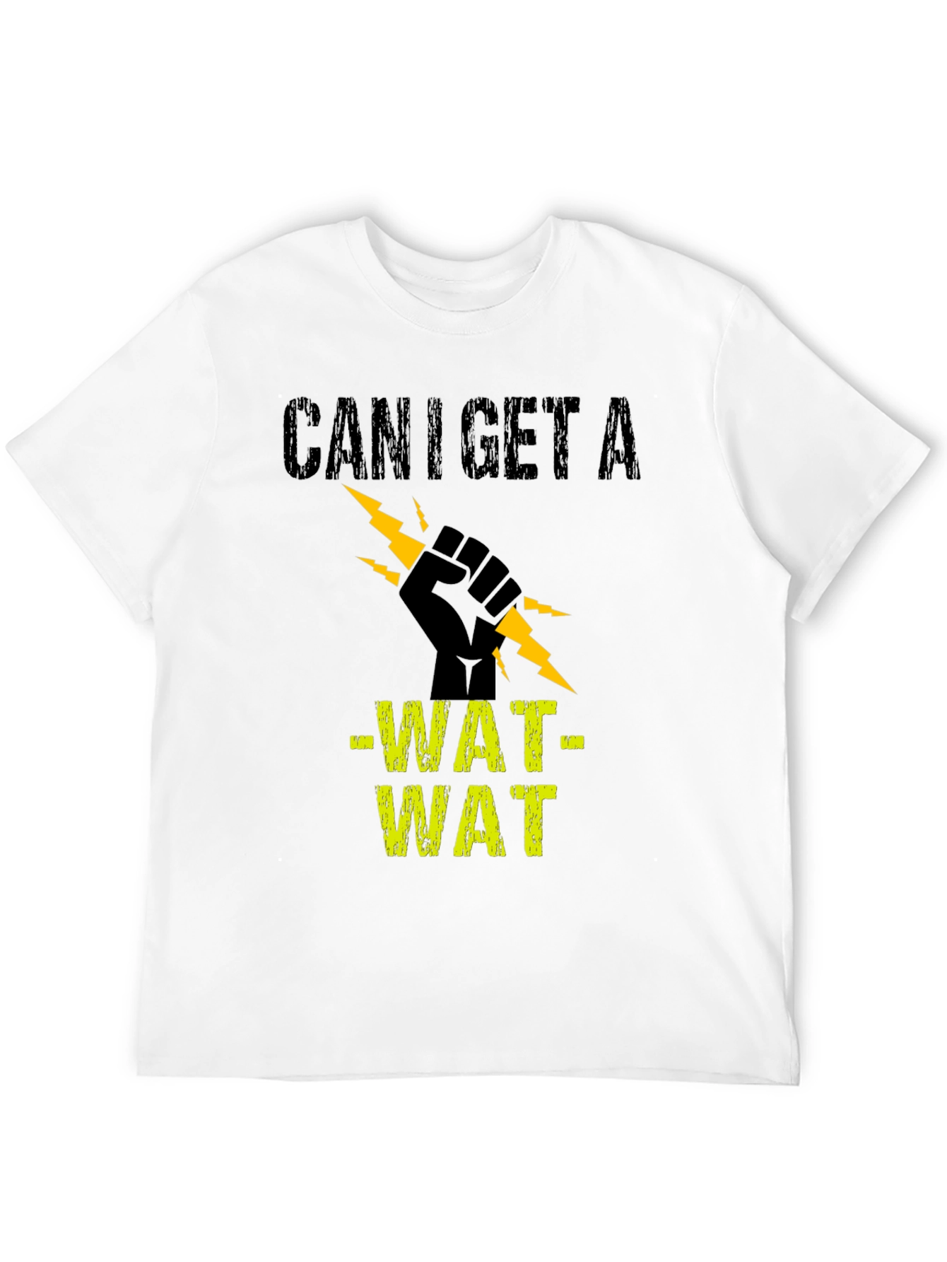 Black Can I Get A WAT WAT Black Graphic Tee view 12
