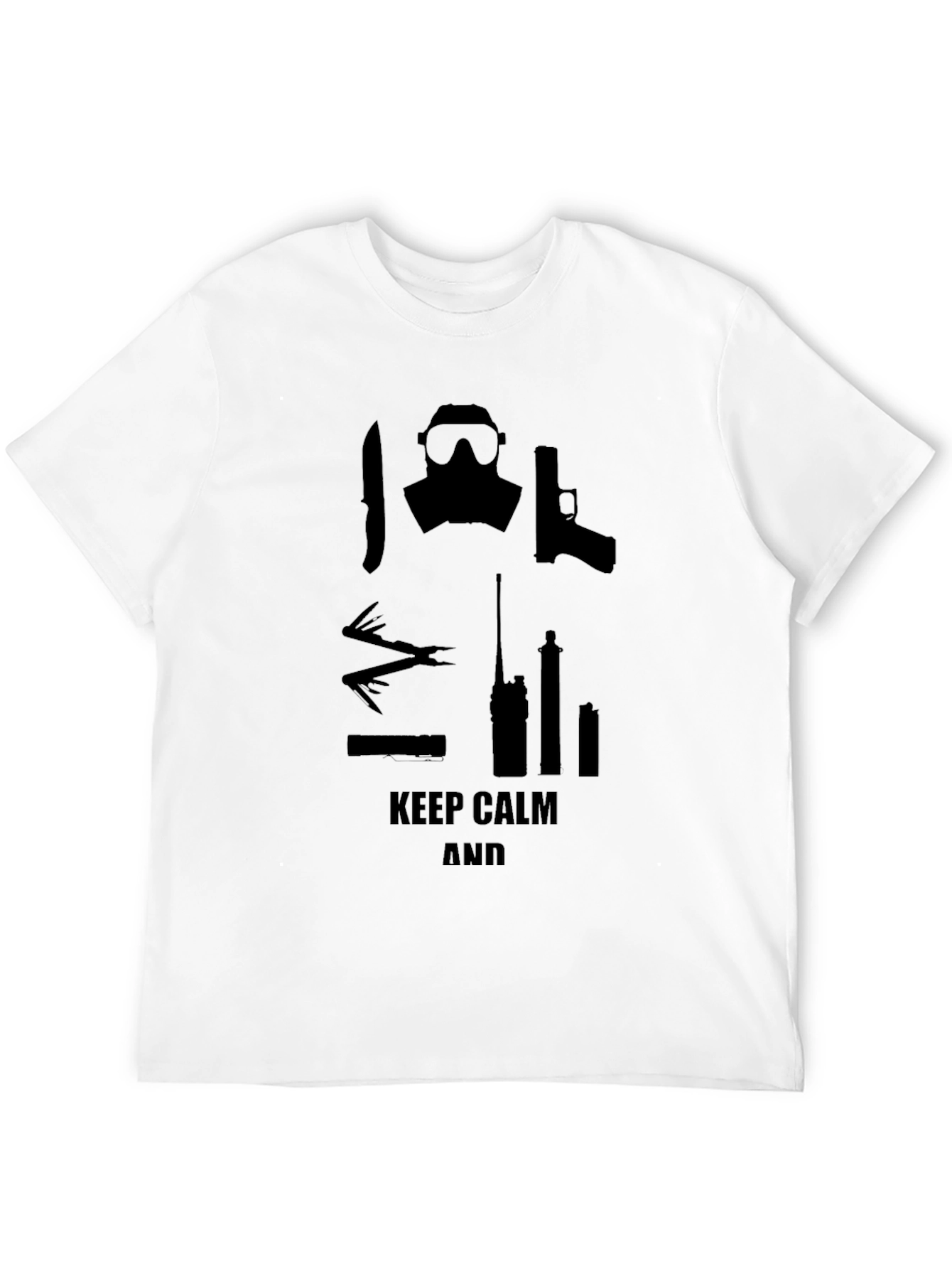 Black Keep Calm Tactical T-Shirt view 12