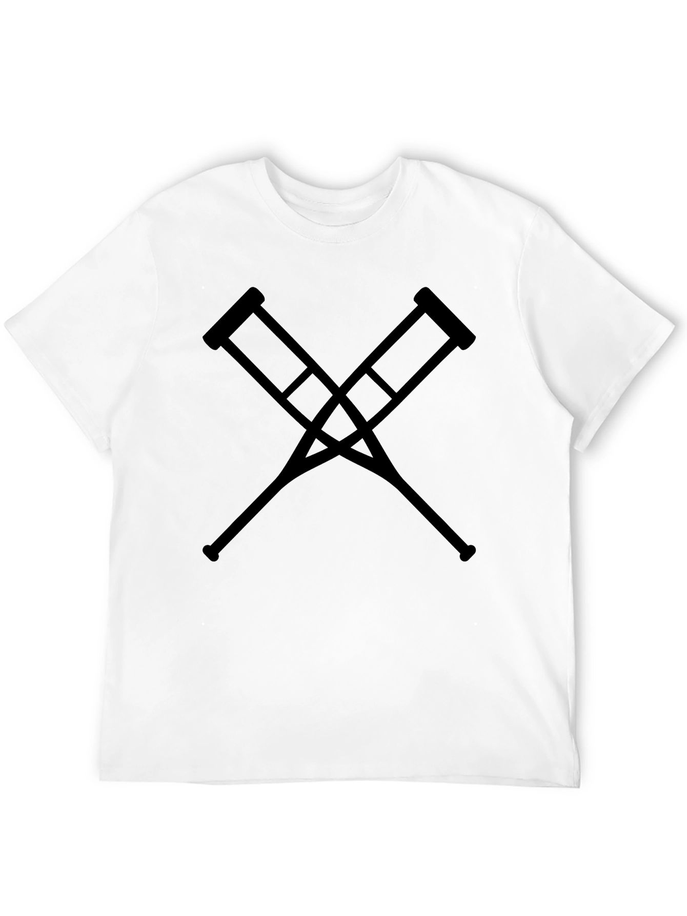 Black Criss Cross Crutches Black T-Shirt view 12
