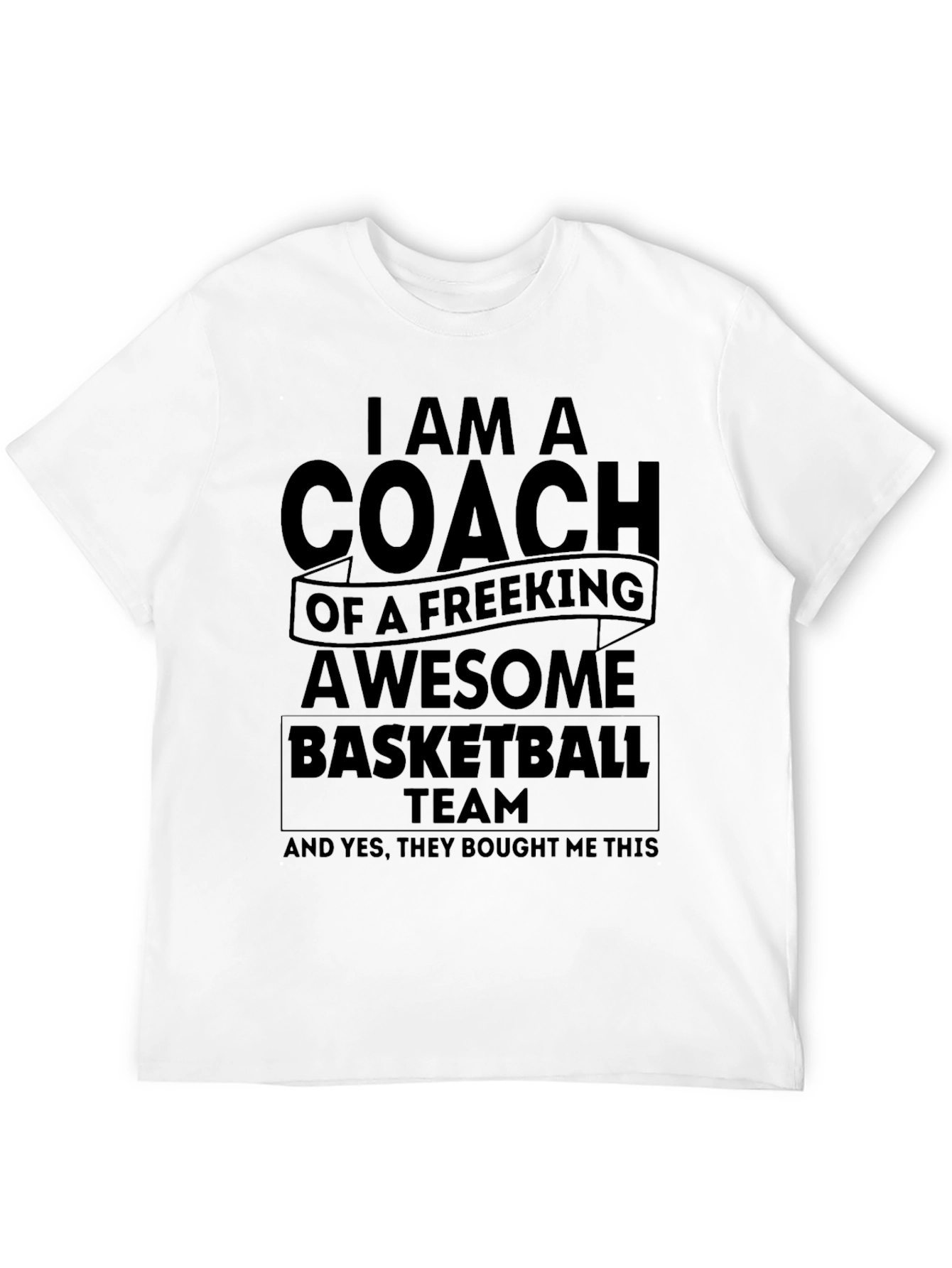 Black Awesome Basketball Coach T-Shirt - Freeking Team Gift view 12