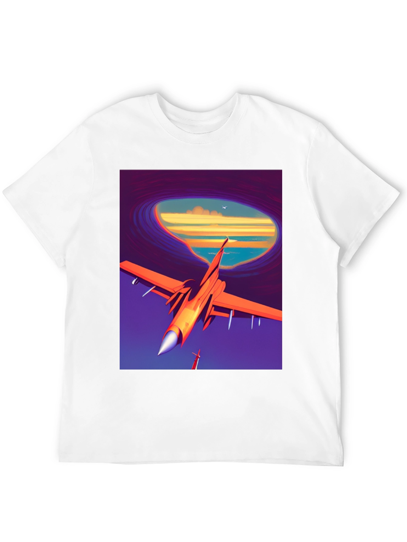 Black Retro Airplane T-Shirt - Artistic Aviation Tee view 12