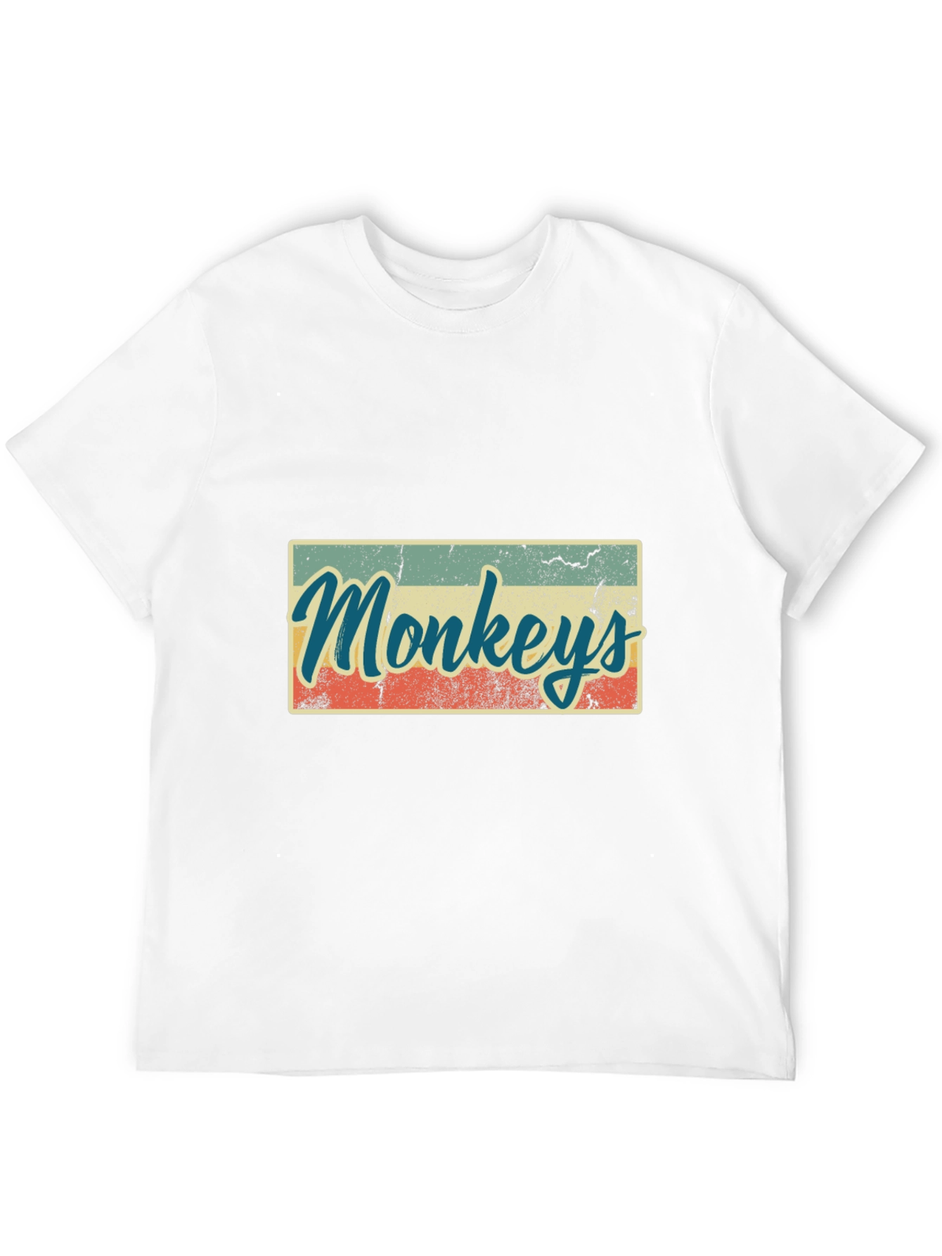 Black Retro Monkeys Graphic Tee - Vintage Style T-Shirt view 12