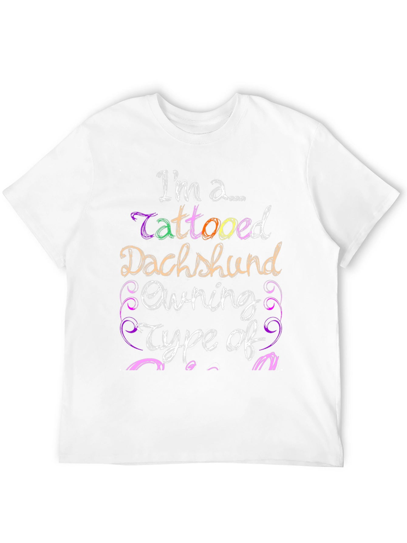 Black Tattooed Dachshund Owner Novelty T-Shirt view 12