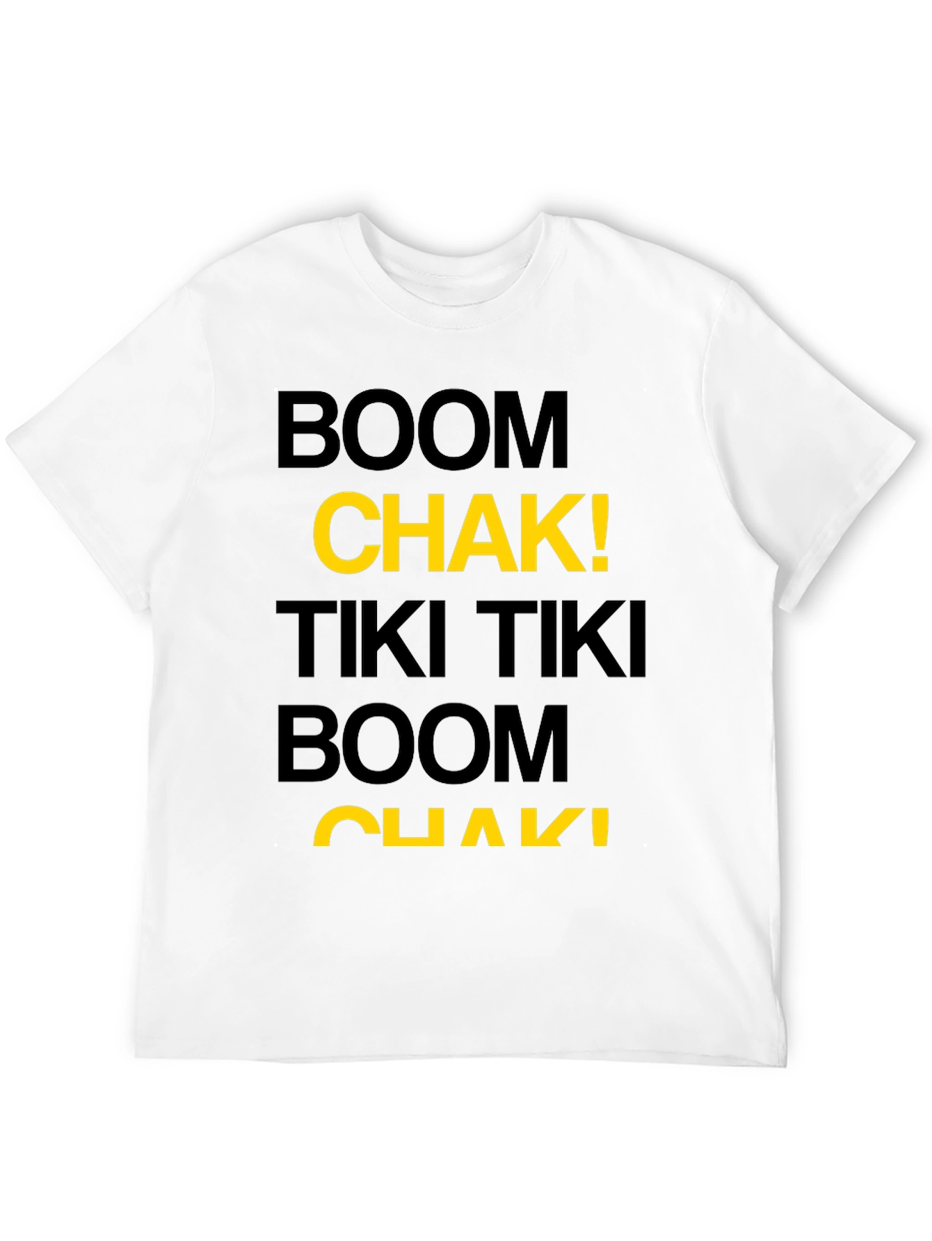 Black Boom Chak! Graphic Tee - Men's Short Sleeve Black T-Shirt view 12