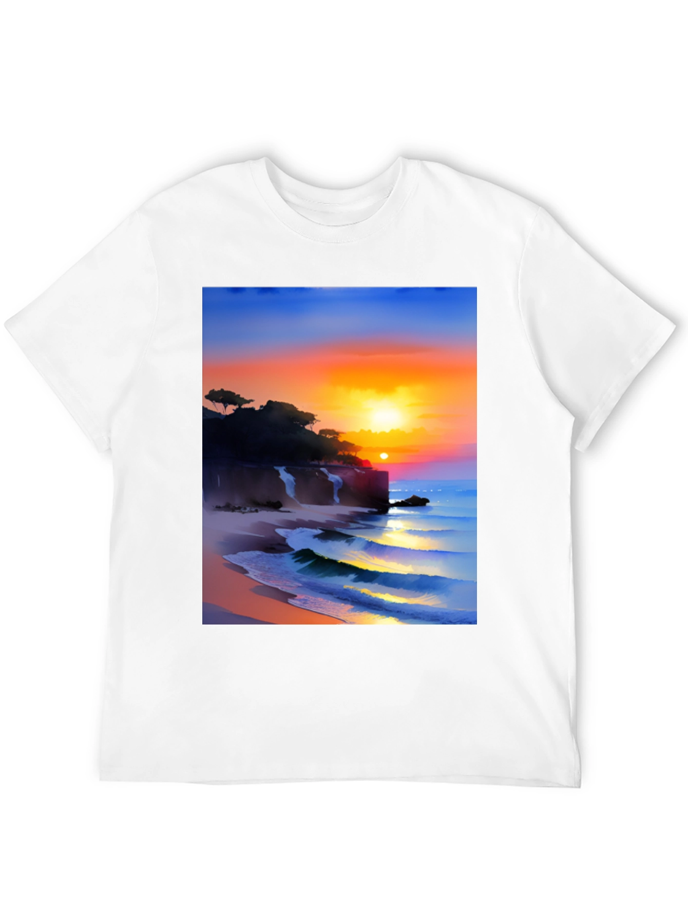 Black Sunset Beach Graphic Tee view 12