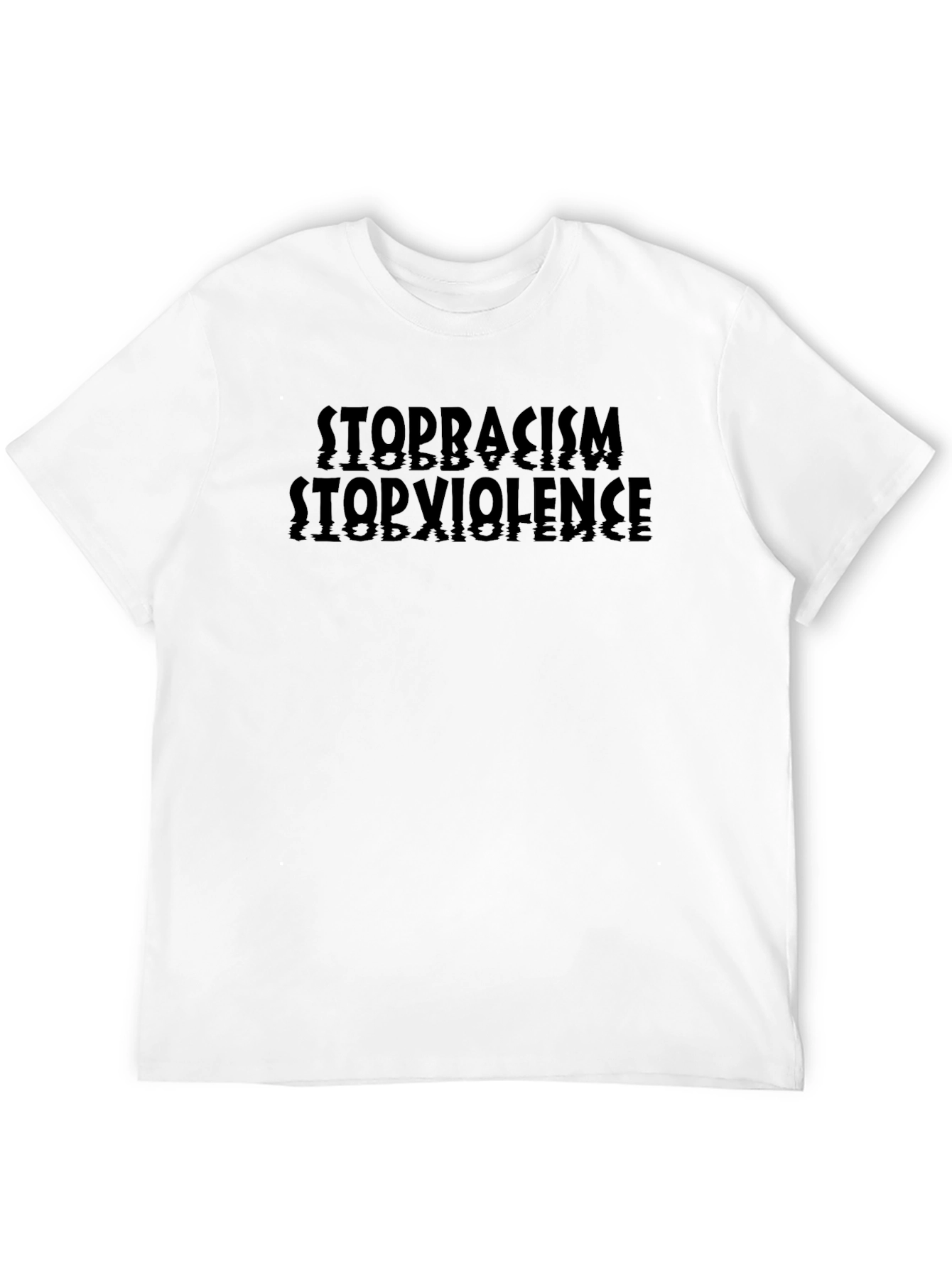 Black Stop Racism Stop Violence Graphic T-Shirt view 12