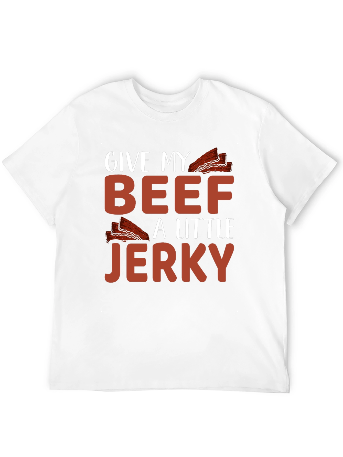 Black Funny Beef Jerky T-Shirt - "Give My Beef A Little Jerky" view 12