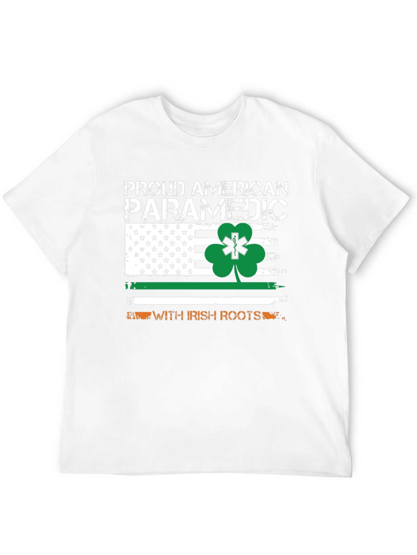 Proud American Paramedic T-Shirt - Irish Roots - 12