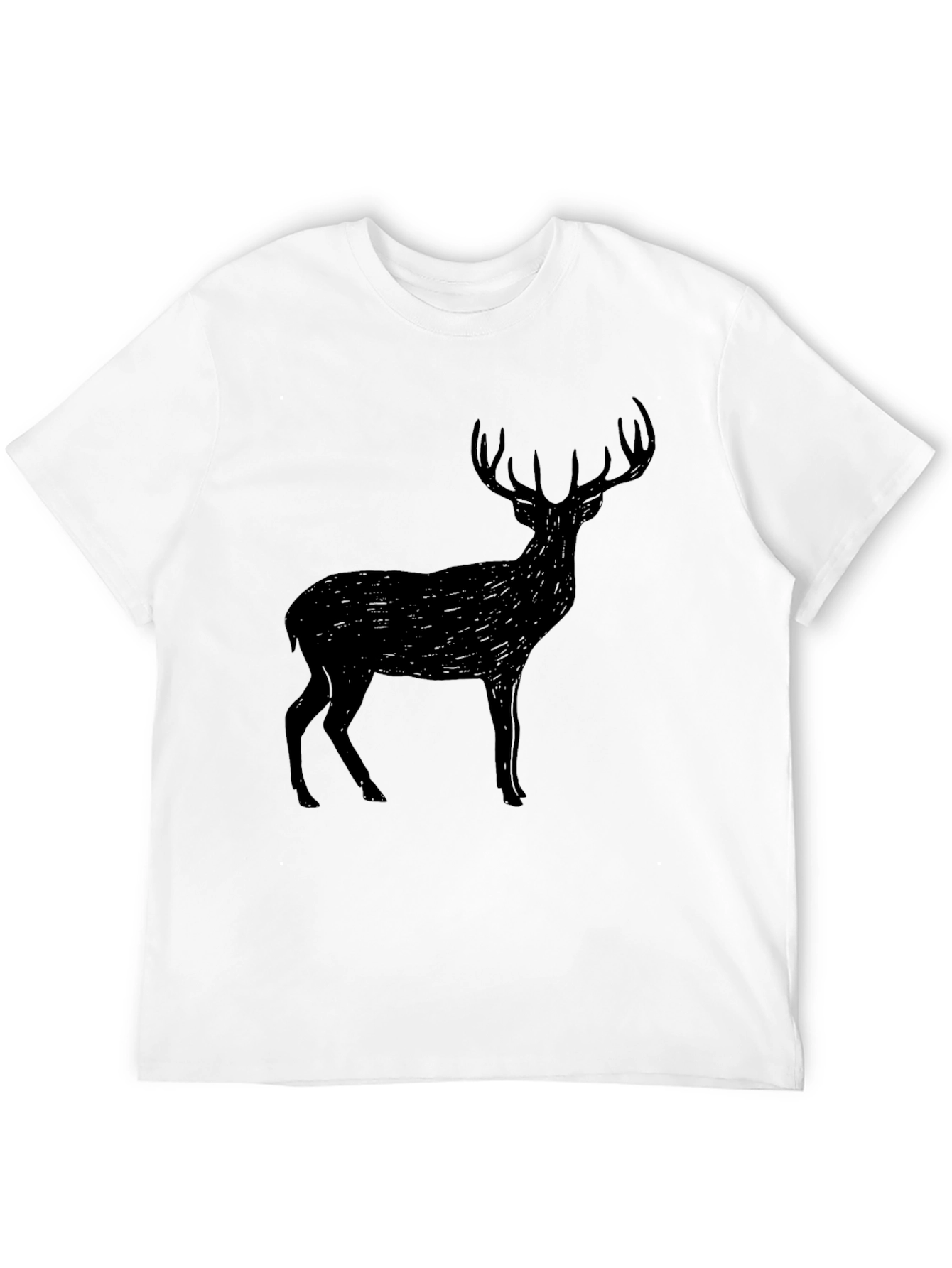 Black Black Deer Graphic T-Shirt - Men's Casual Tee view 12