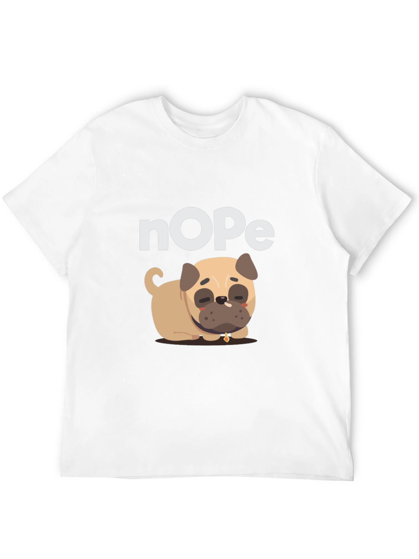 Black Nope Dog T-Shirt - Funny Graphic Tee view 12