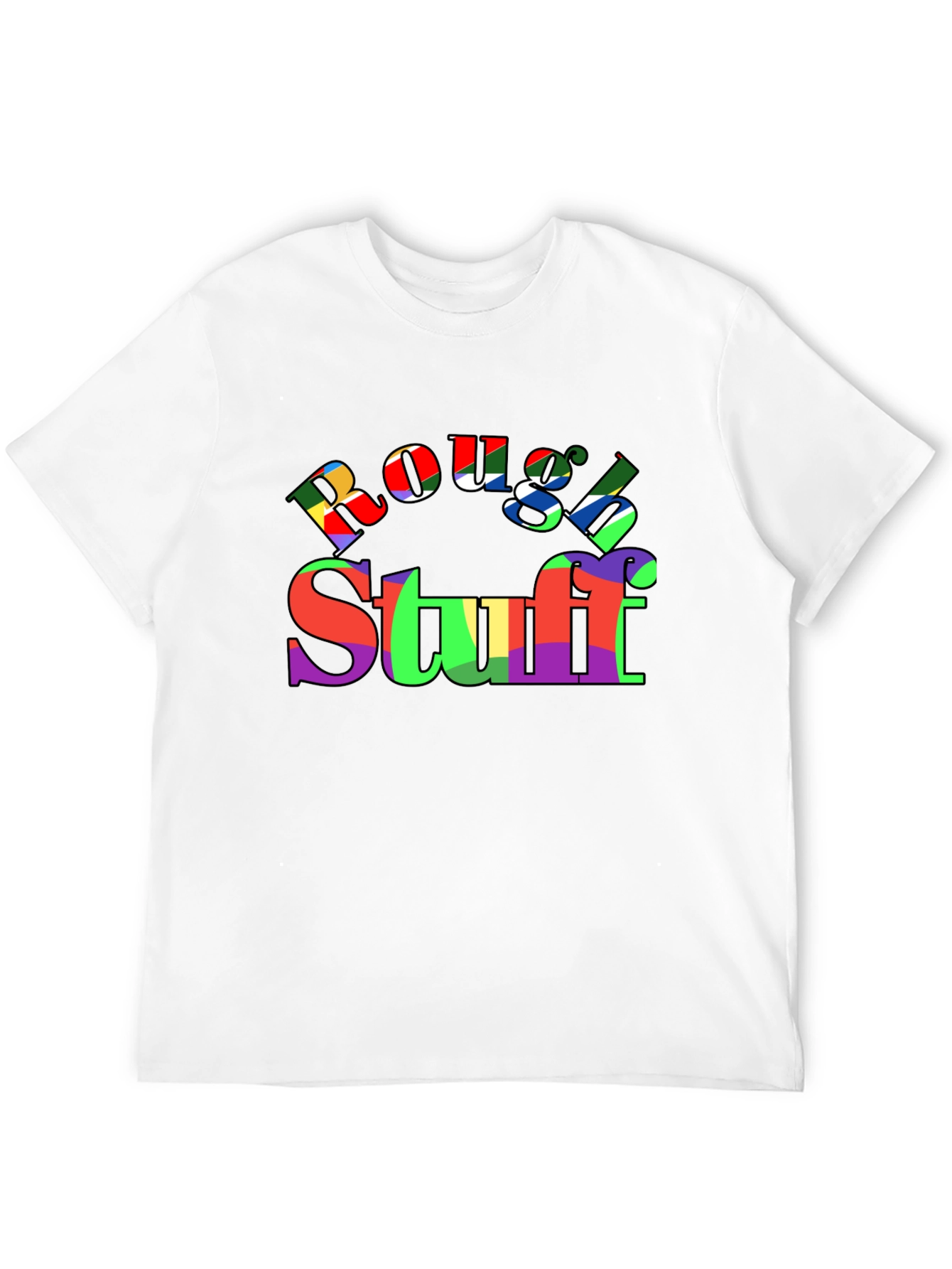 Black Rough & Stuff Colorful Graphic T-Shirt view 12
