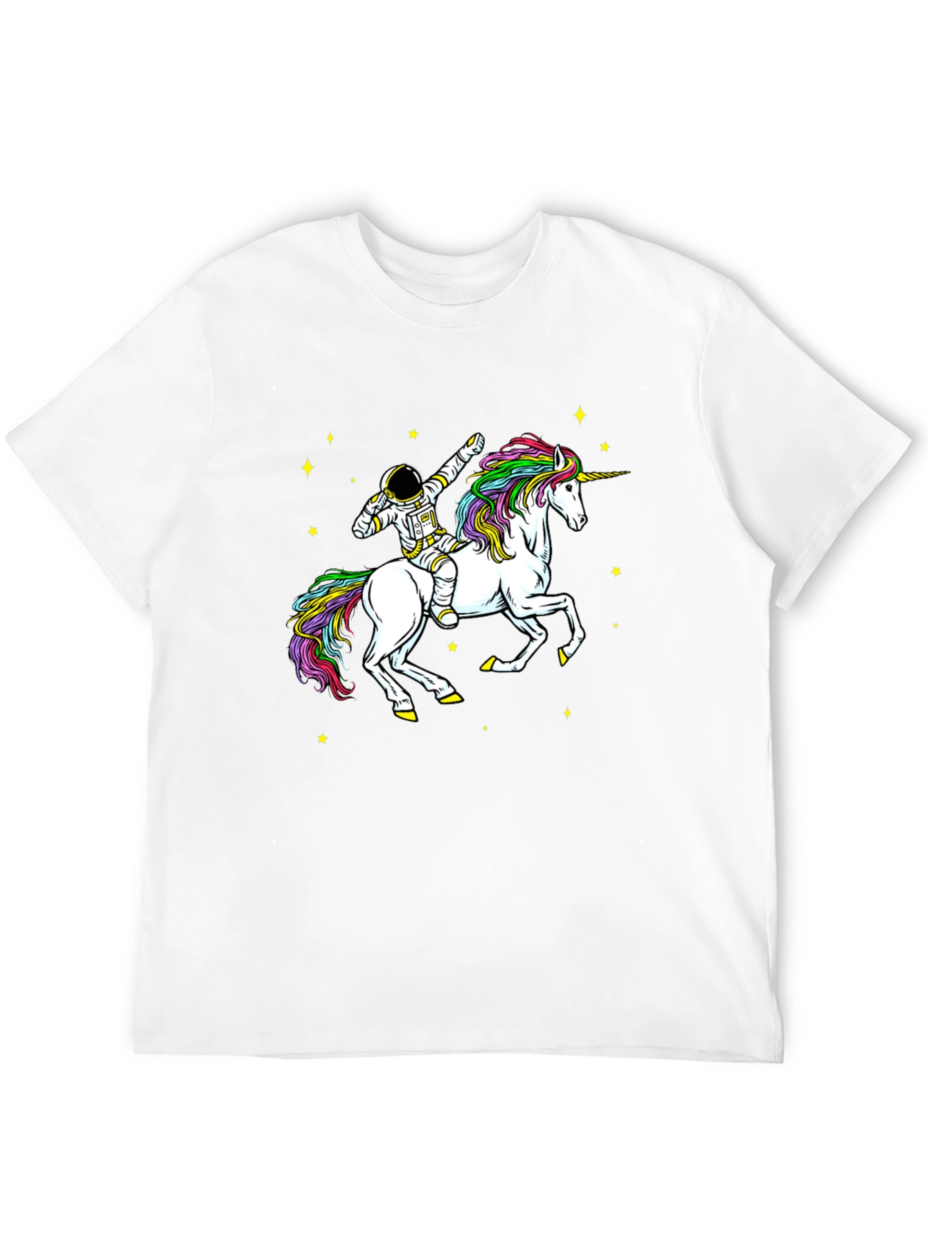 Black Astronaut Unicorn Ride T-Shirt - Cosmic Style view 12