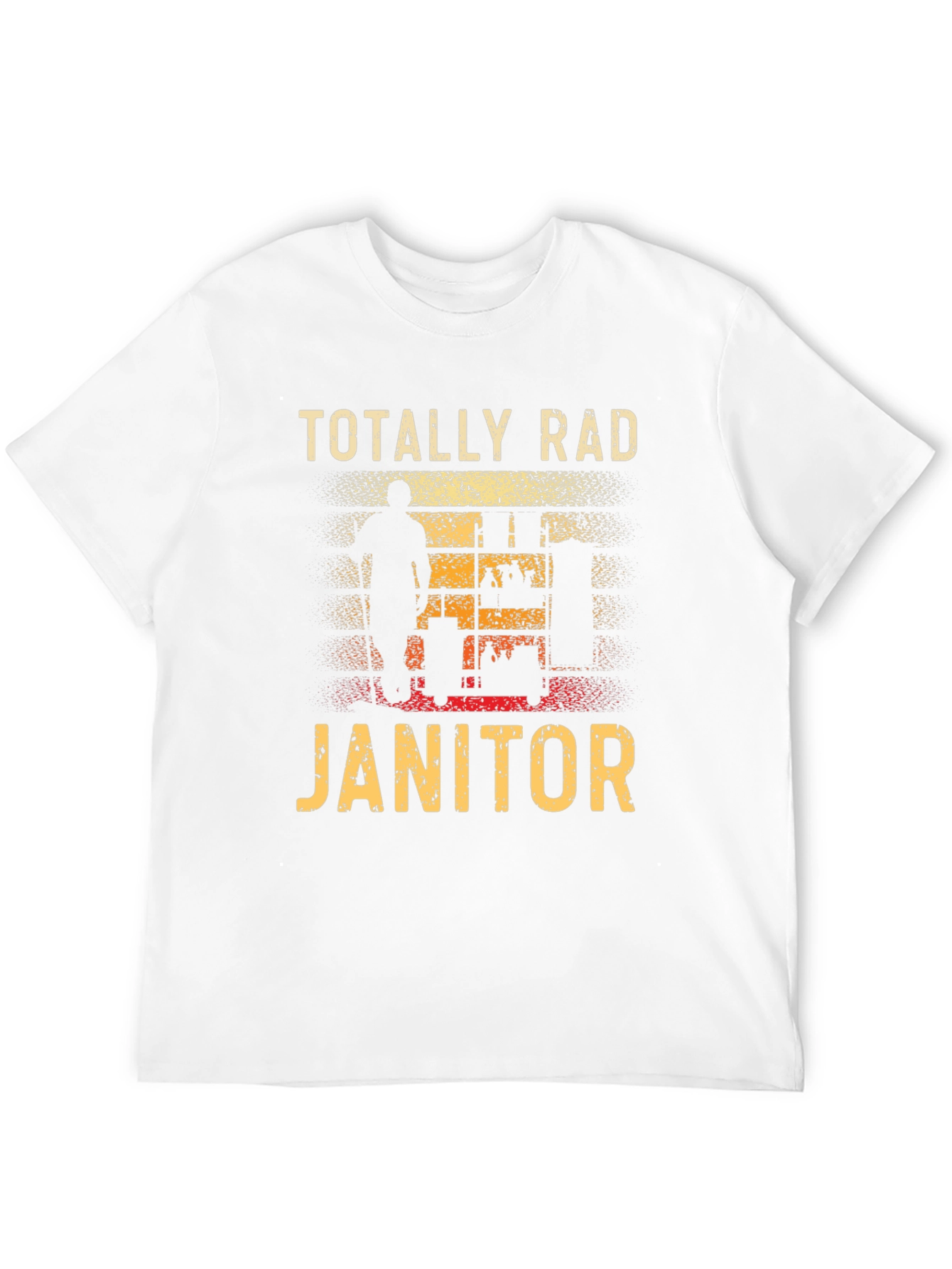 Black Totally Rad Janitor Graphic T-Shirt view 12