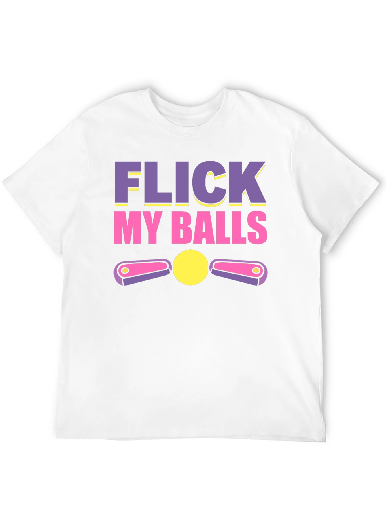 Black Flick My Balls Pinball Humor T-Shirt view 12