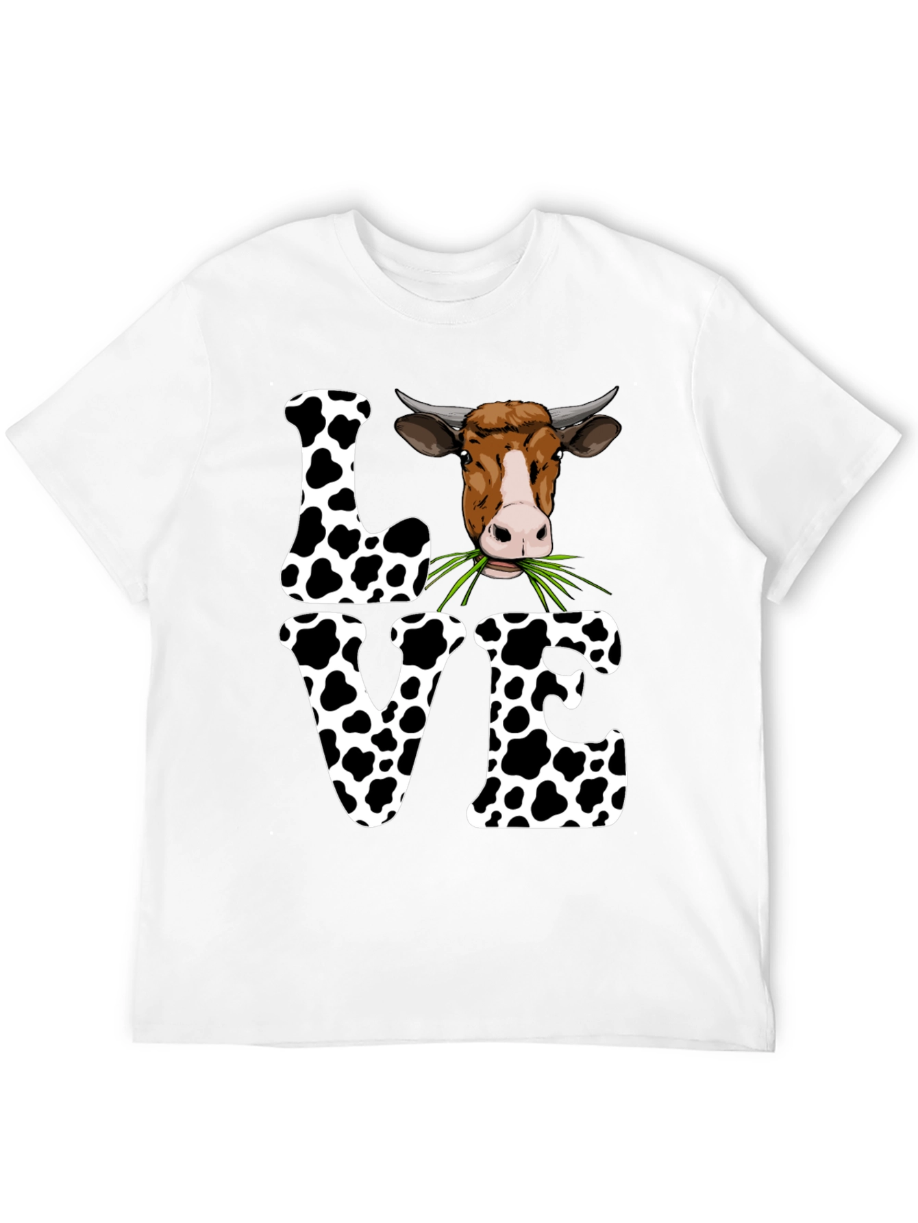Black Cow Love Graphic Tee - Cute Farm Animal T-Shirt view 12