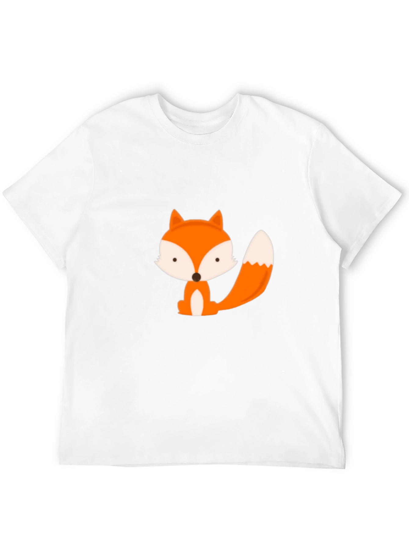 Black Cute Cartoon Fox Graphic Tee - Black view 12