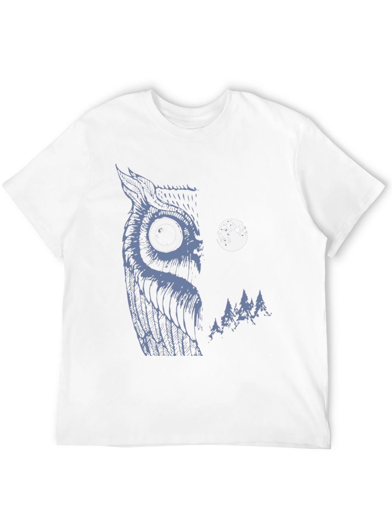 Black Owl & Moon Graphic Black T-Shirt view 12