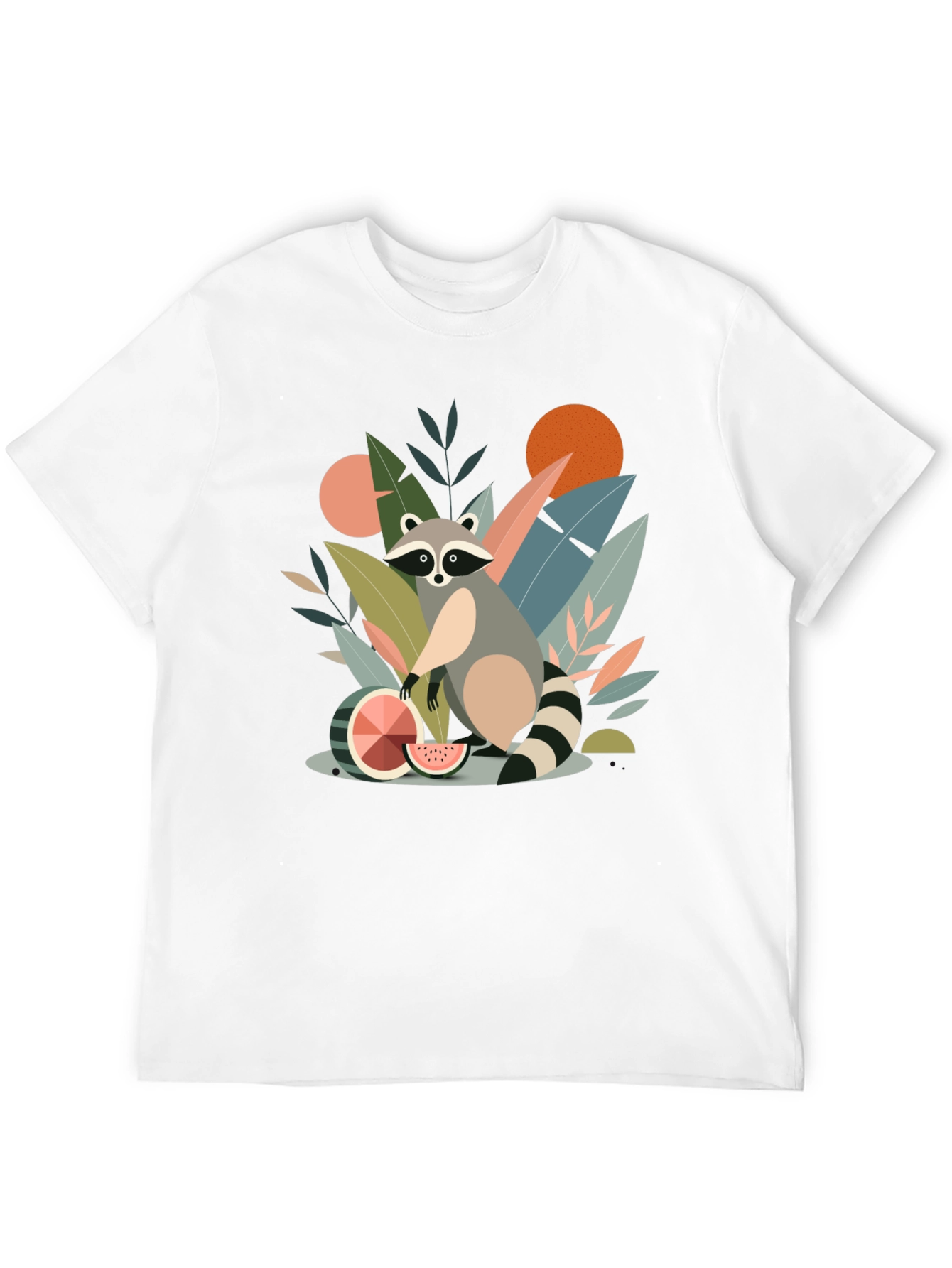 Black Whimsical Raccoon Graphic T-Shirt - Unique Design view 12