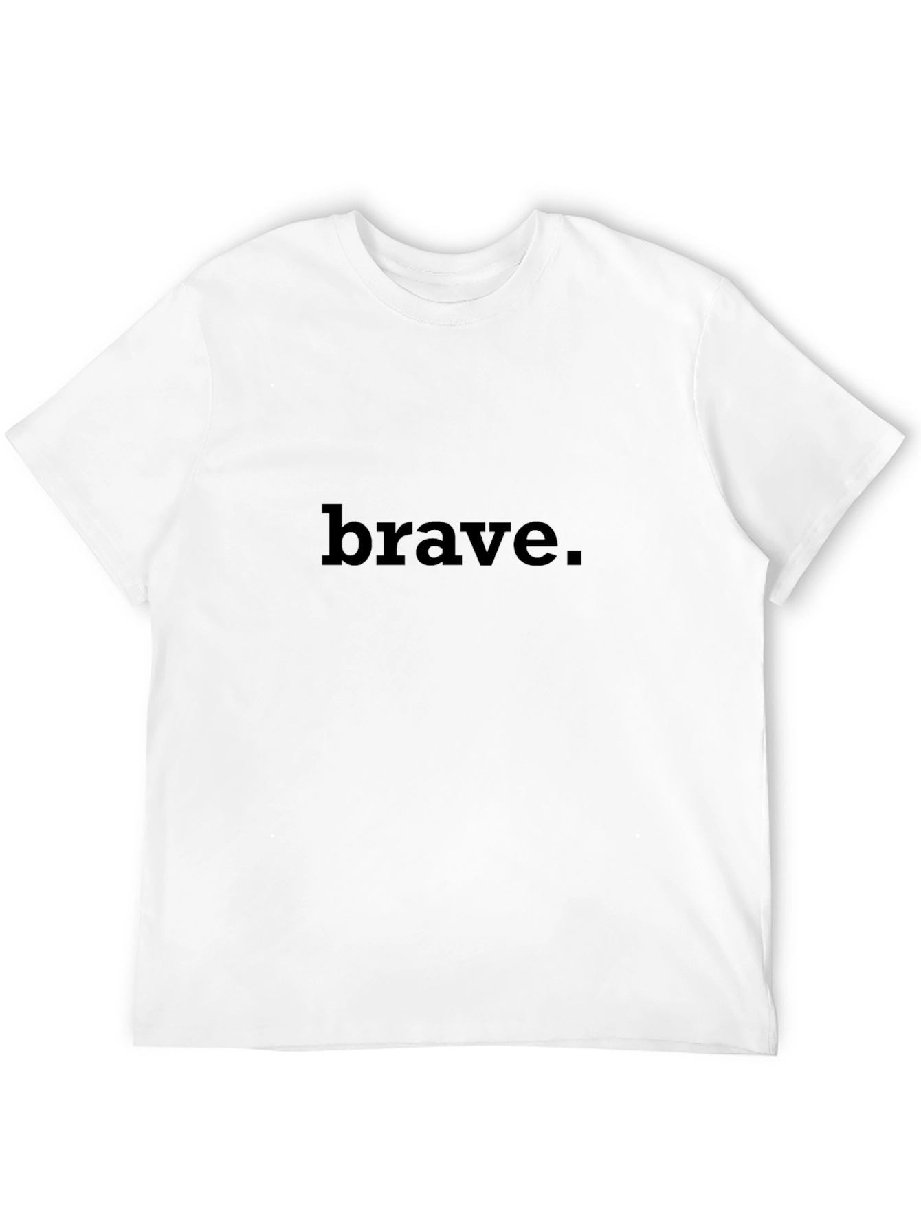 Black Brave Statement Tee - Classic Black Crew Neck view 12