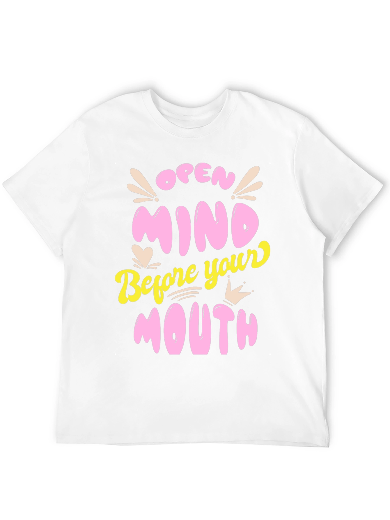 Black Open Mind Graphic Tee - Black Unisex T-Shirt view 12
