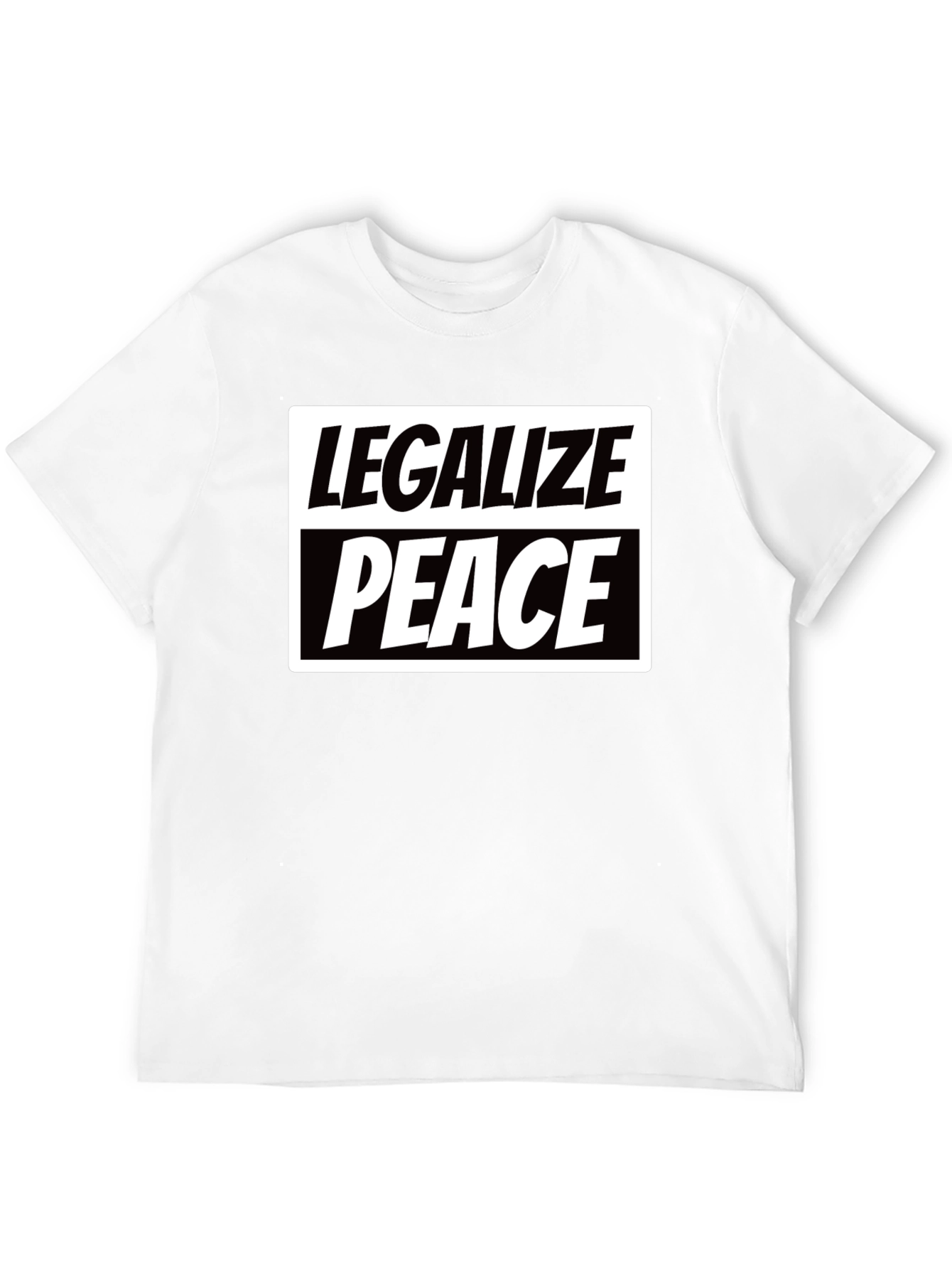 Black Legalize Peace Graphic T-Shirt - Black view 12