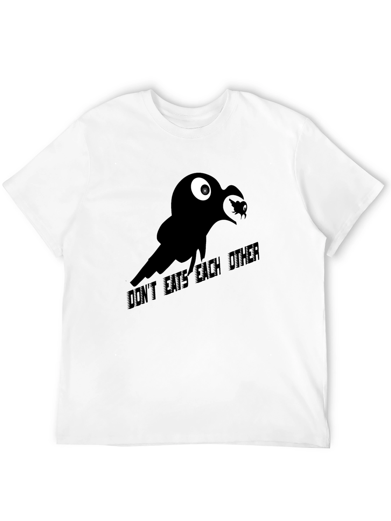 Black Raven Eats Raven Funny Graphic T-Shirt view 12