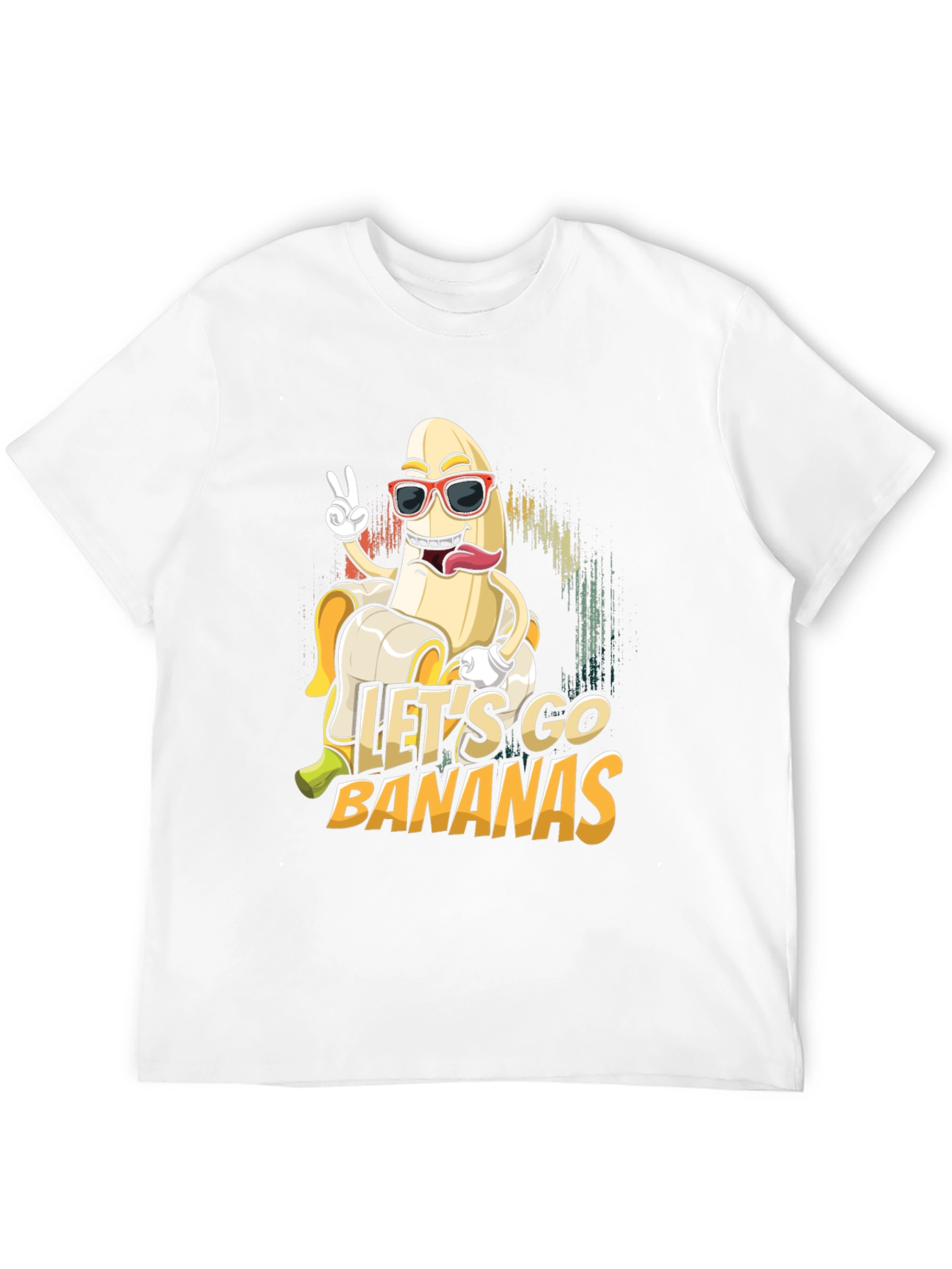 Black Let's Go Bananas Graphic Tee - Unisex Cotton T-Shirt view 12