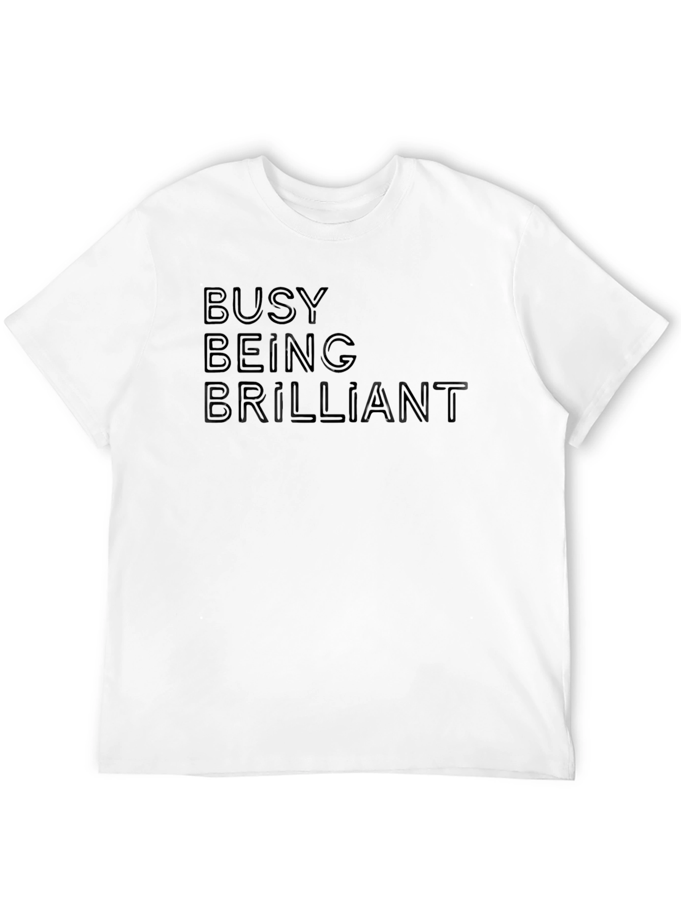 Black Busy Being Brilliant Black Graphic Tee Shirt view 12