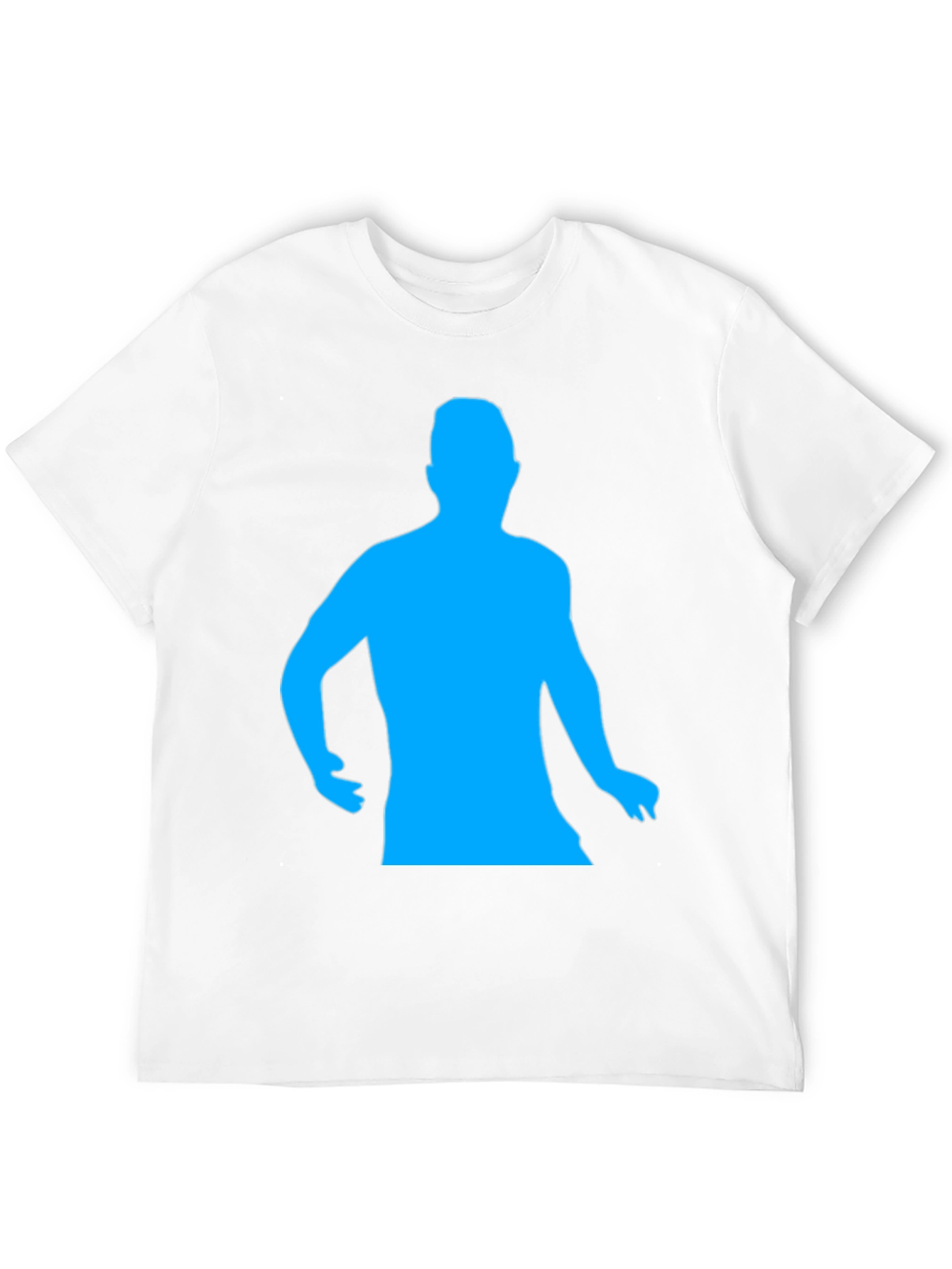 Black Cool Black T-Shirt with Blue Silhouette view 12