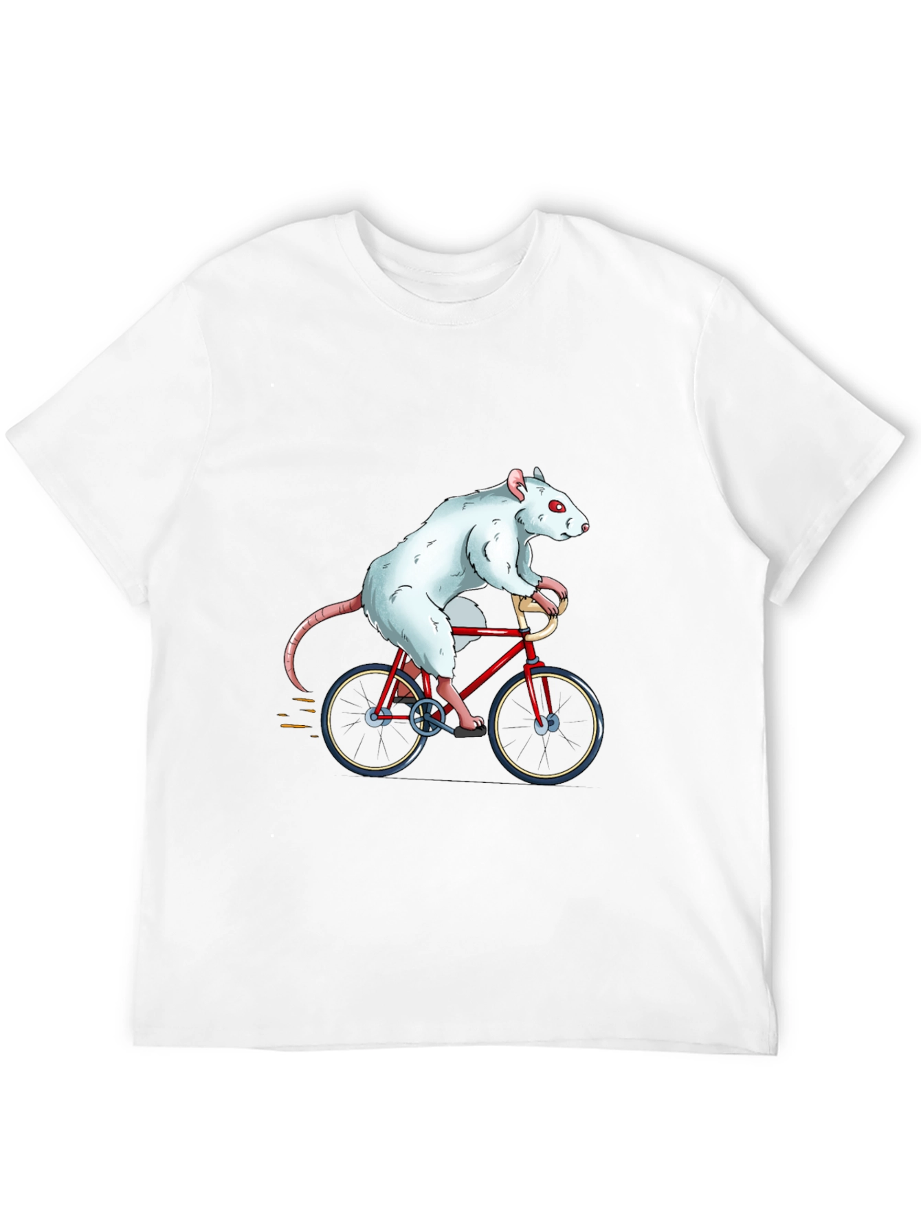 Black Rat on Bike Graphic Tee - Unique Funny T-Shirt view 12