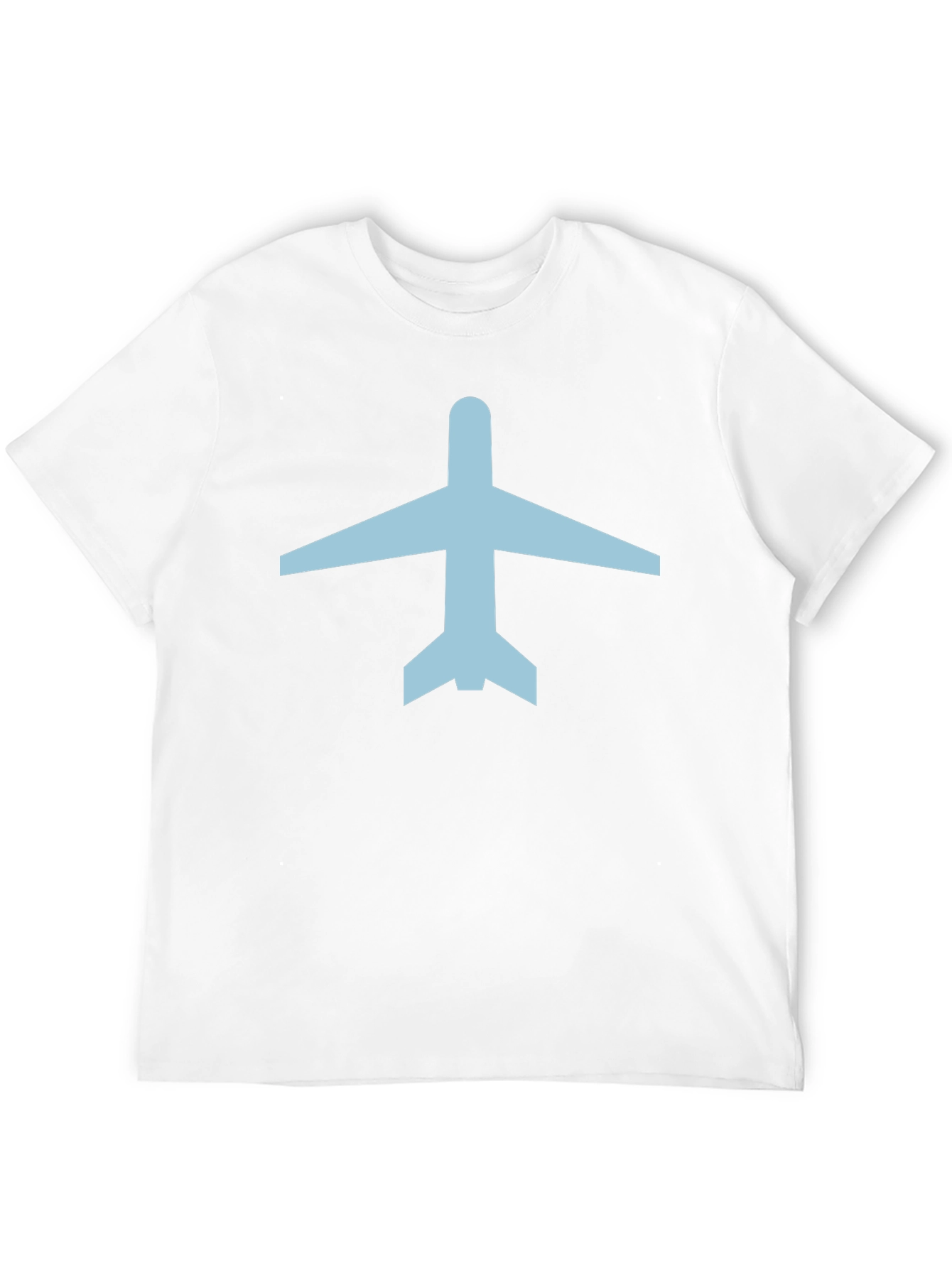 Black Airplane Graphic Tee - Black Cotton Crew Neck T-Shirt view 12