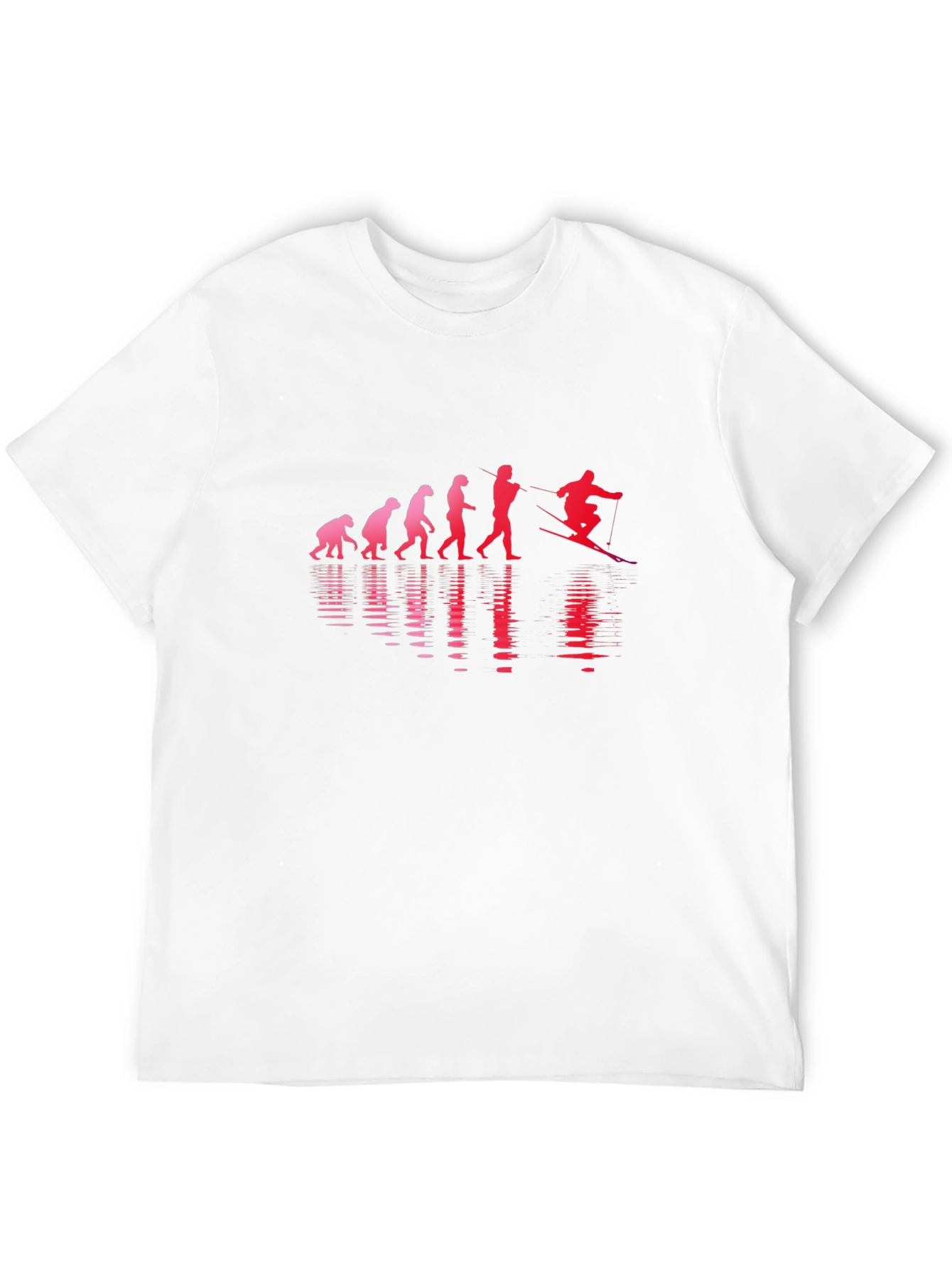 Black Evolution of Skiing Black T-Shirt view 12