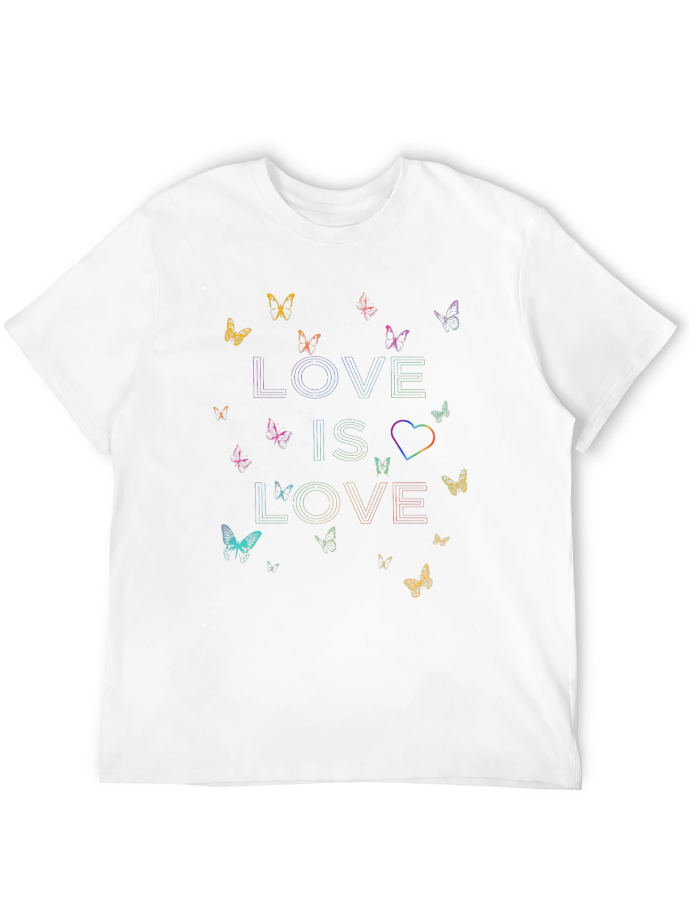 Black Love Is Love Rainbow Butterfly Tee view 12