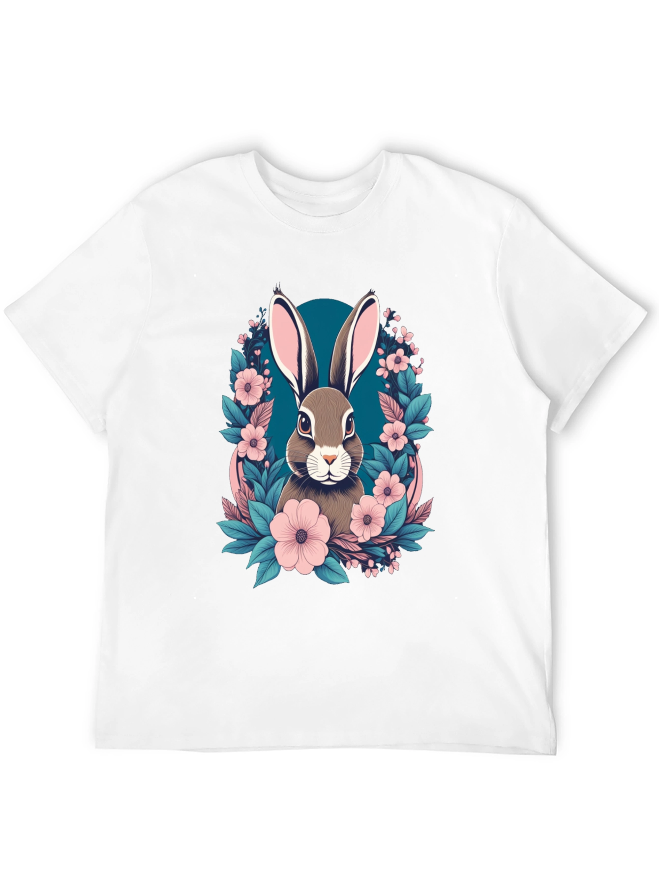 Black Floral Bunny Graphic Tee - Easter Style view 12